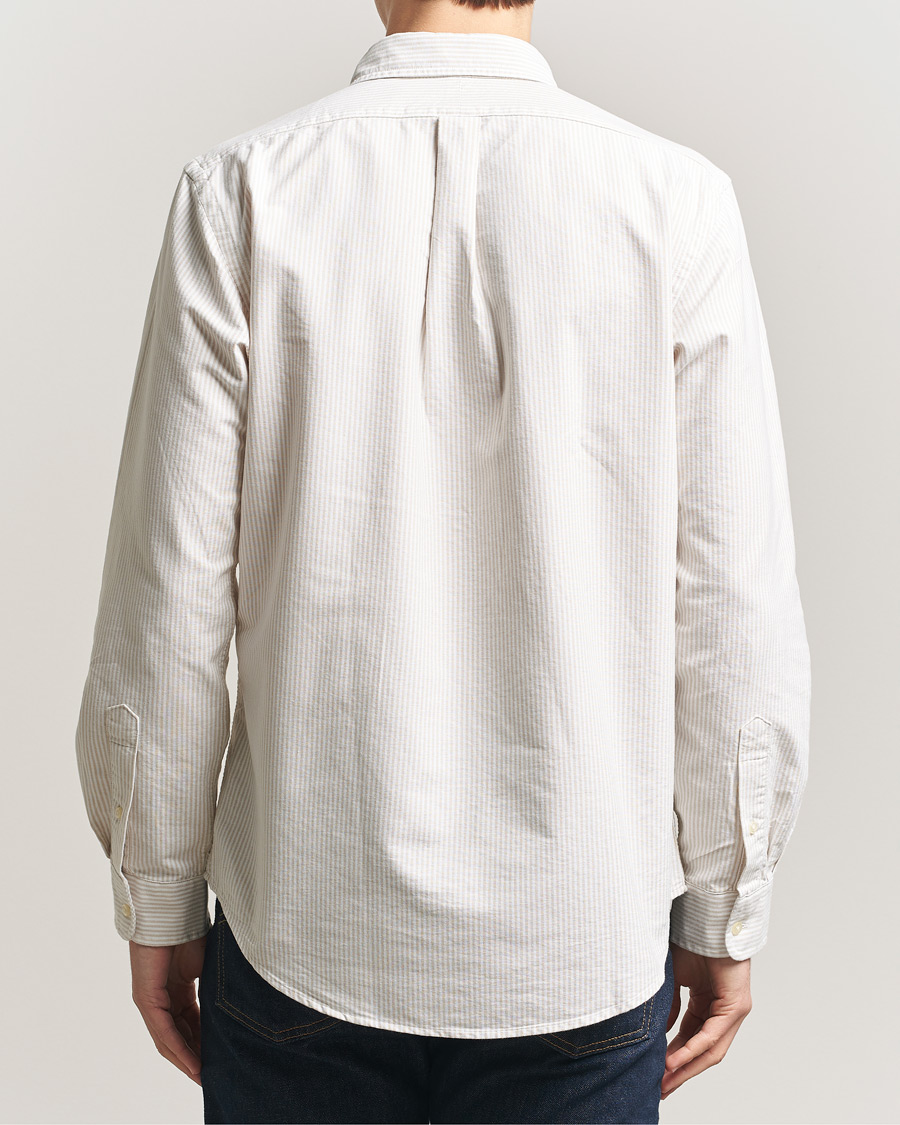 Herre | Skjorter | Polo Ralph Lauren | Custom Fit Micro Striped Oxford Shirt Beige