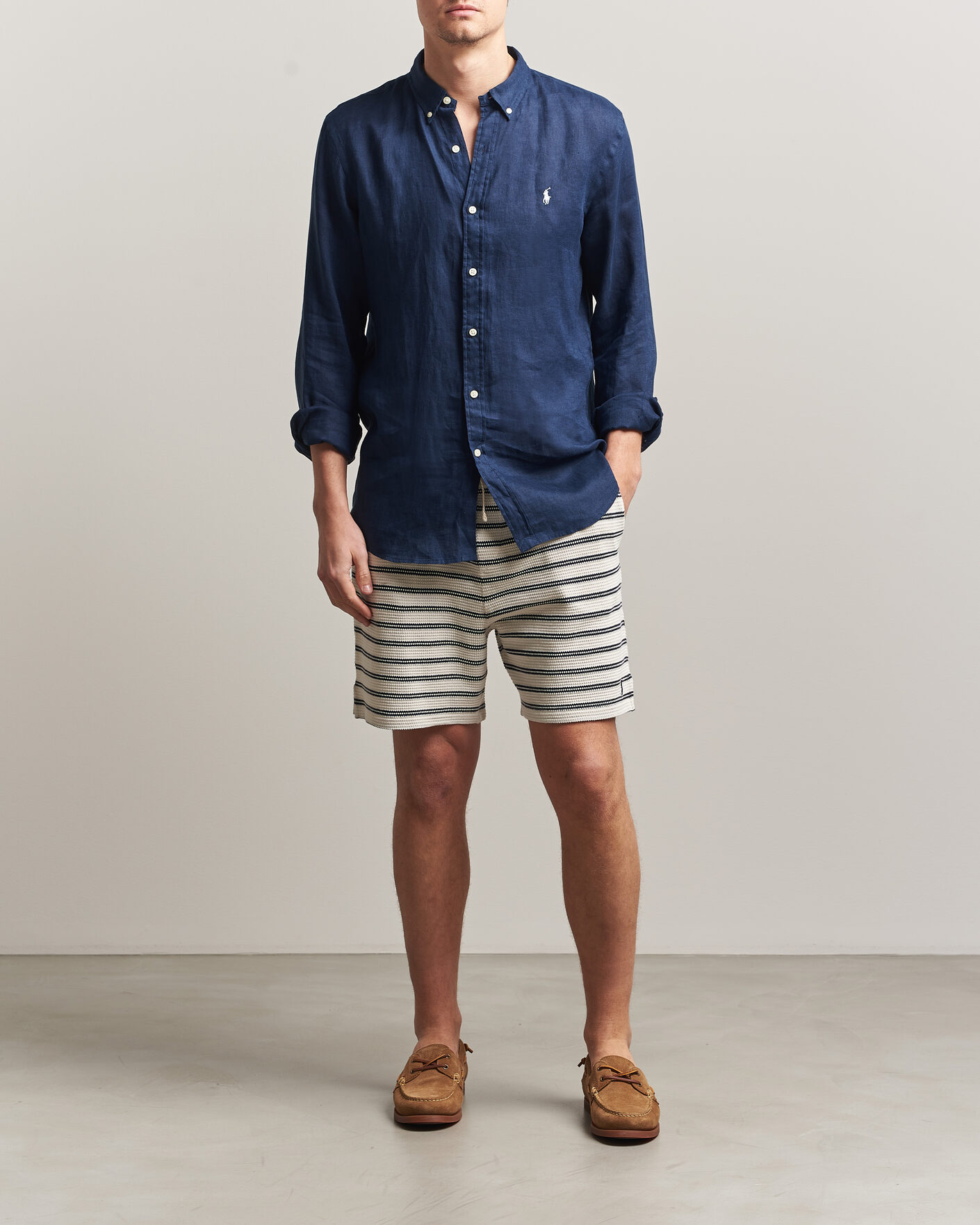 Herre | Shorts | Polo Ralph Lauren | Knitted Shorts Pale Cream/Newport Navy