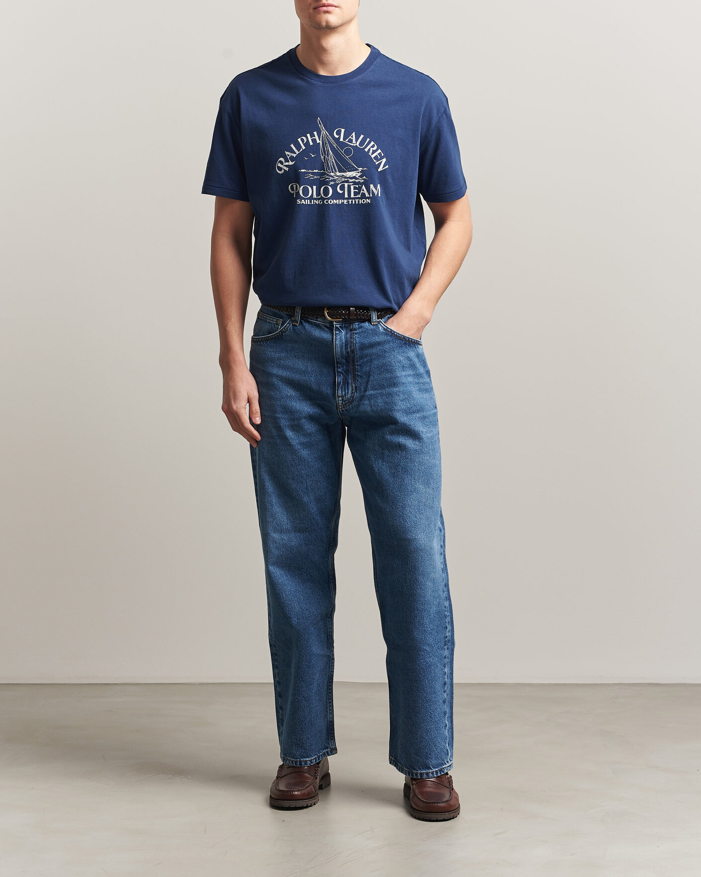 Herre | T-Shirts | Polo Ralph Lauren | Ralph's Beach Club Printed Tee Dark Cobalt
