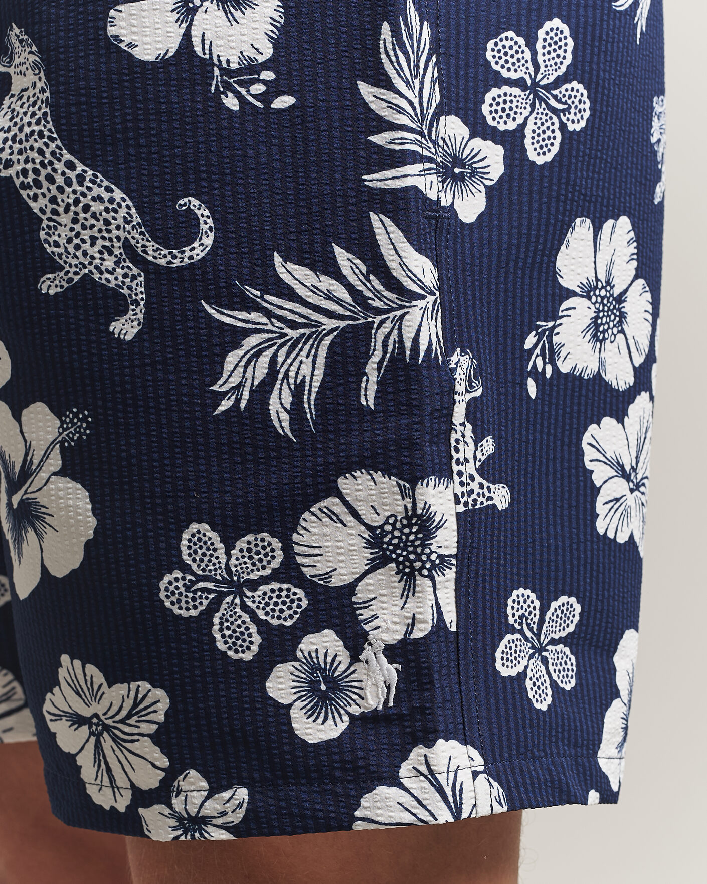 Herre | Badebukser | Polo Ralph Lauren | Traveler Mid Trunk Seersucker Jaguar Tropical