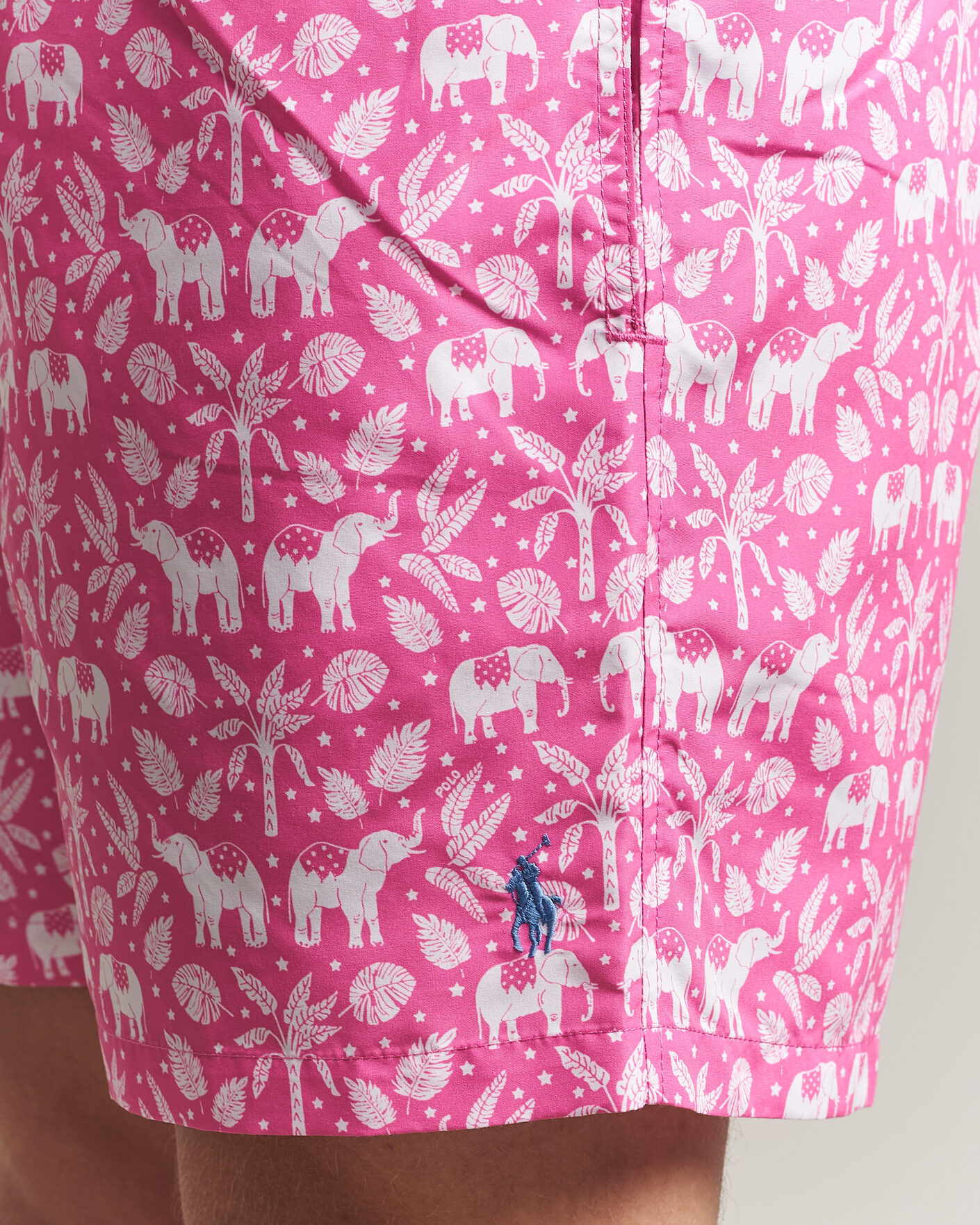 Herre | Badebukser | Polo Ralph Lauren | Traveler Print Mid Trunk Pink