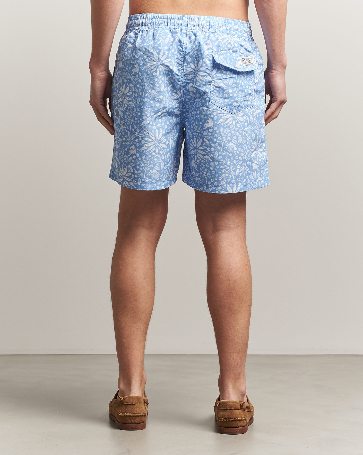 Herre | Badebukser | Polo Ralph Lauren | Traveler Print Mid Trunk Blue