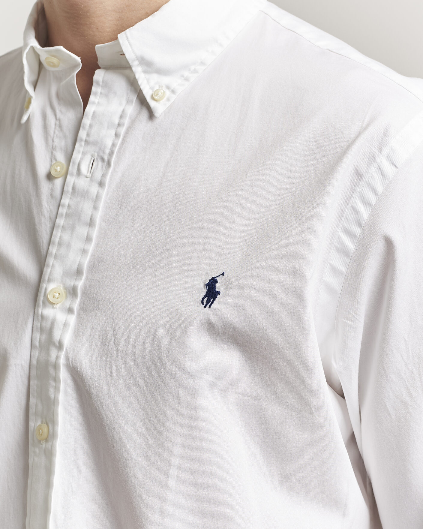 Herre | Skjorter | Polo Ralph Lauren | Custom Fit Garment Twill Shirt White