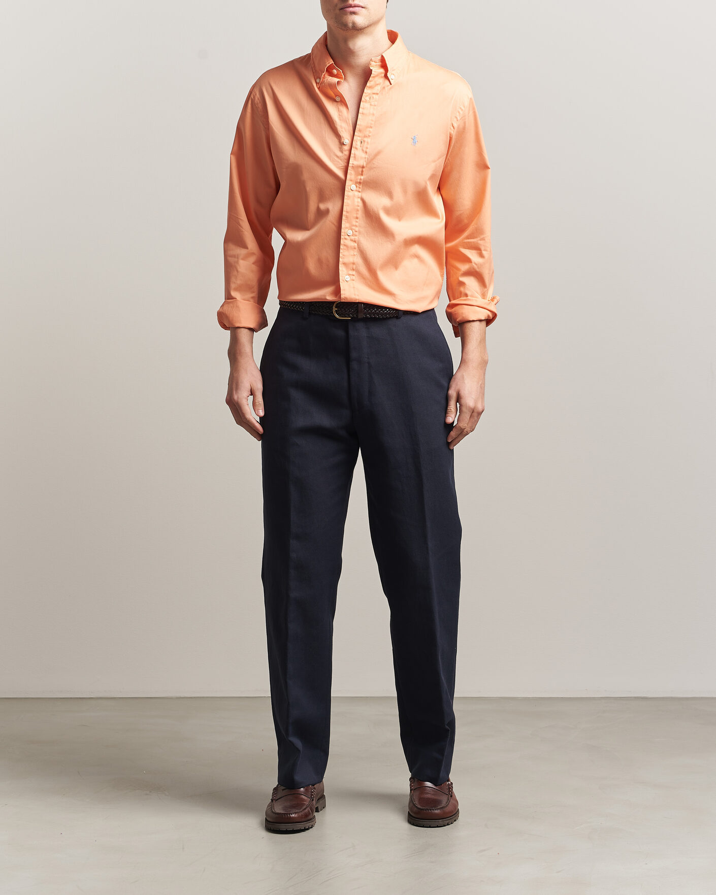 Herre | Skjorter | Polo Ralph Lauren | Custom Fit Garment Twill Shirt Poppy