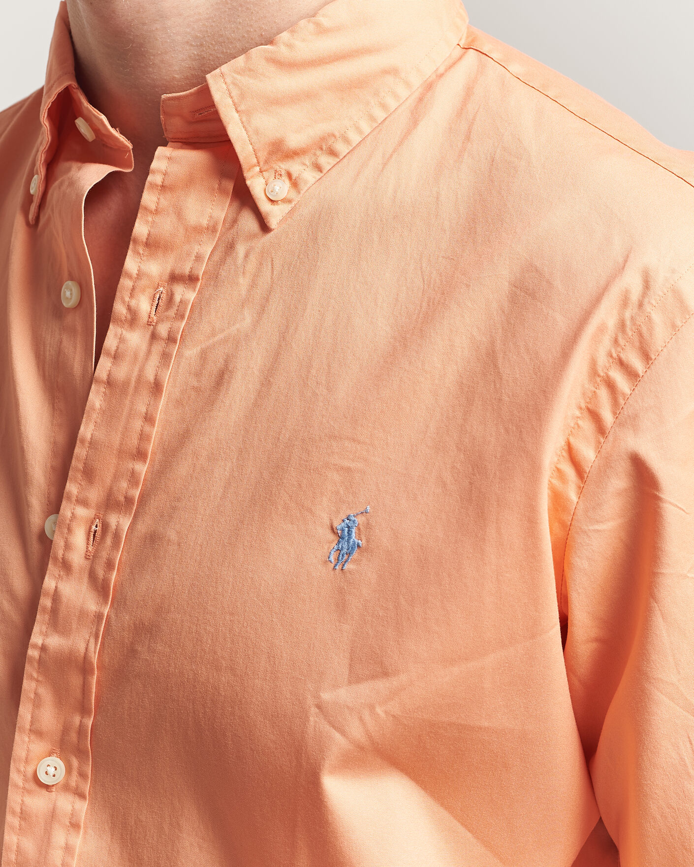 Herre | Skjorter | Polo Ralph Lauren | Custom Fit Garment Twill Shirt Poppy