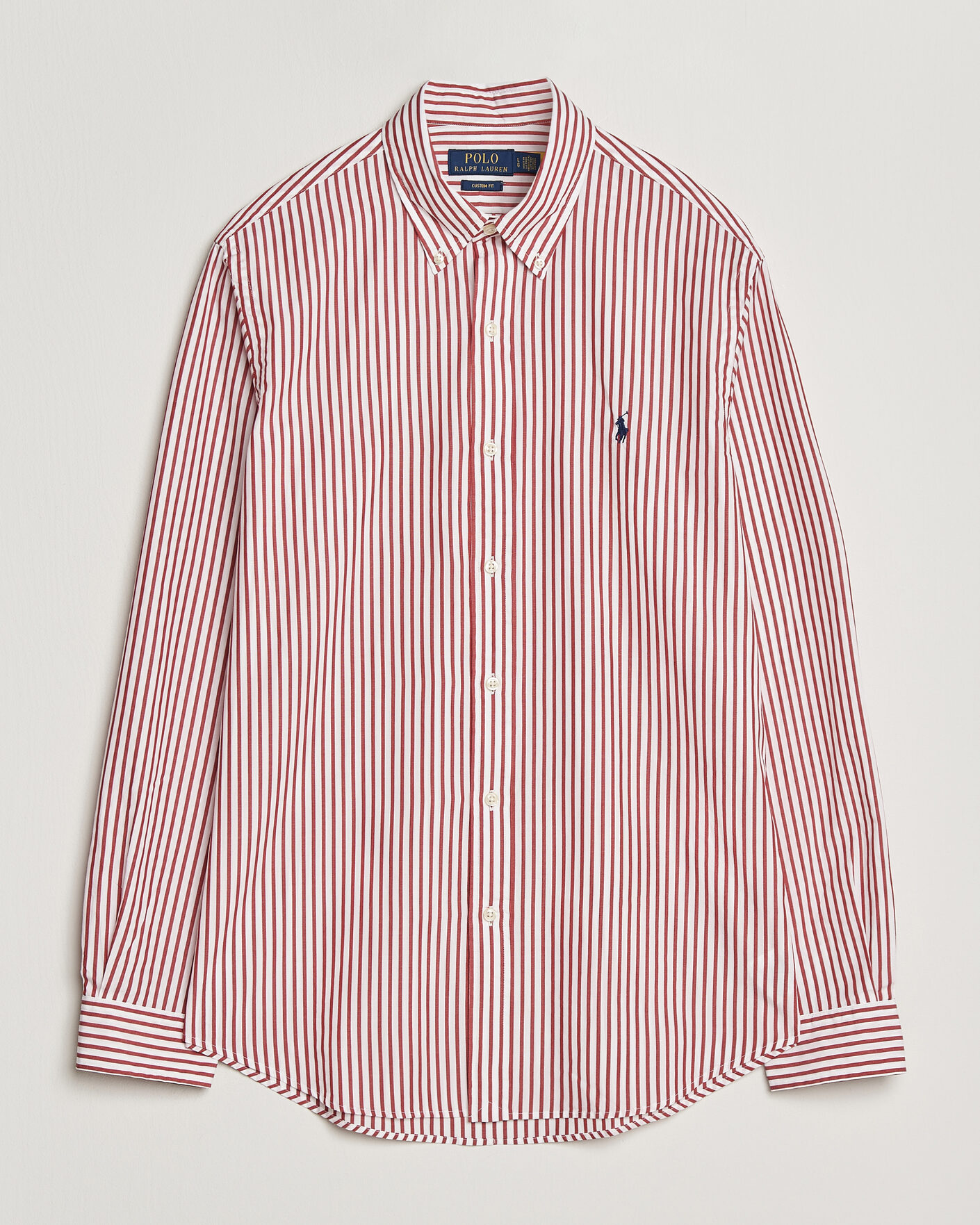Herre | Skjorter | Polo Ralph Lauren | Custom Fit Poplin Striped Shirt Bristol Red