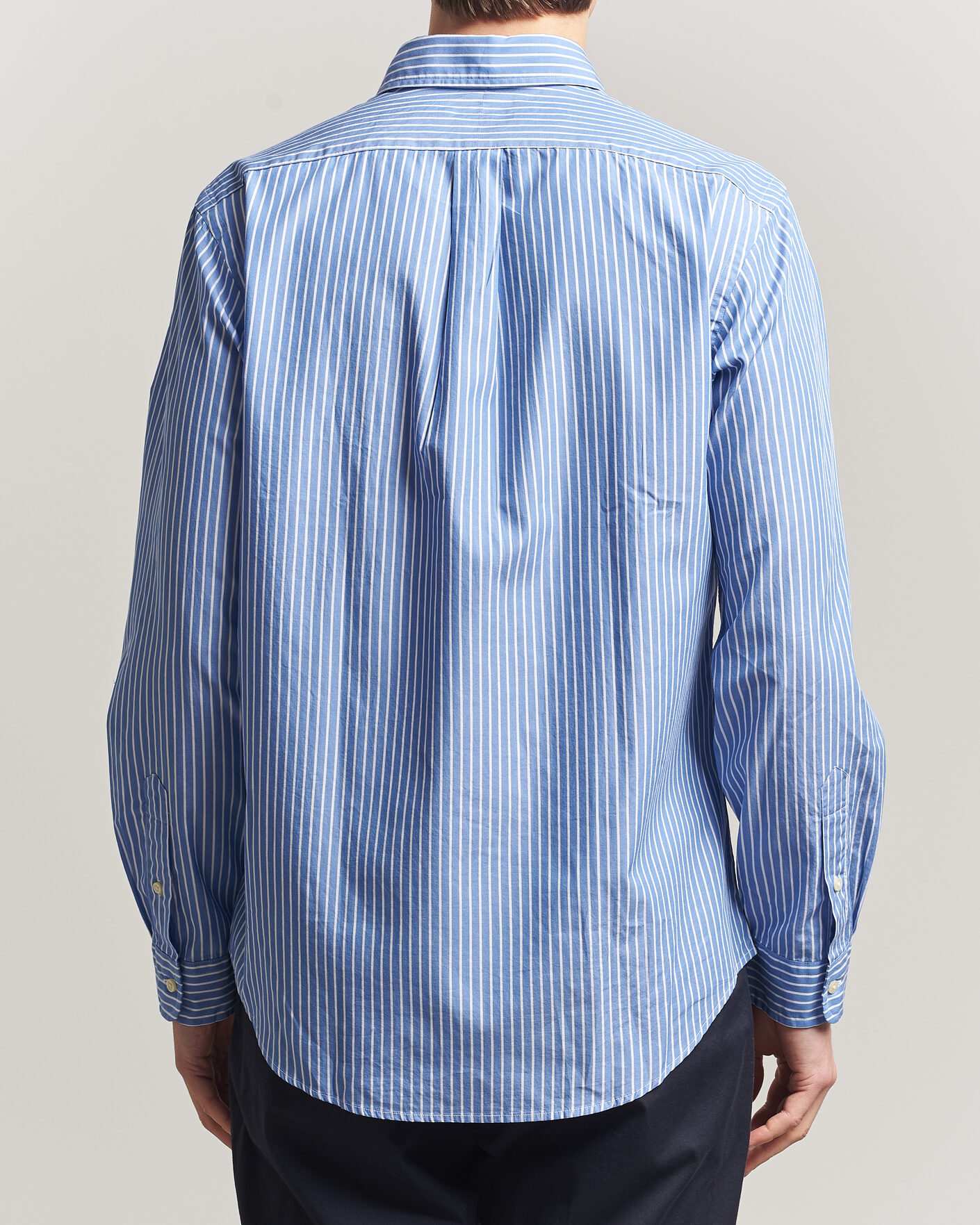 Herre | Skjorter | Polo Ralph Lauren | Custom Fit Poplin Striped Shirt Medium Blue