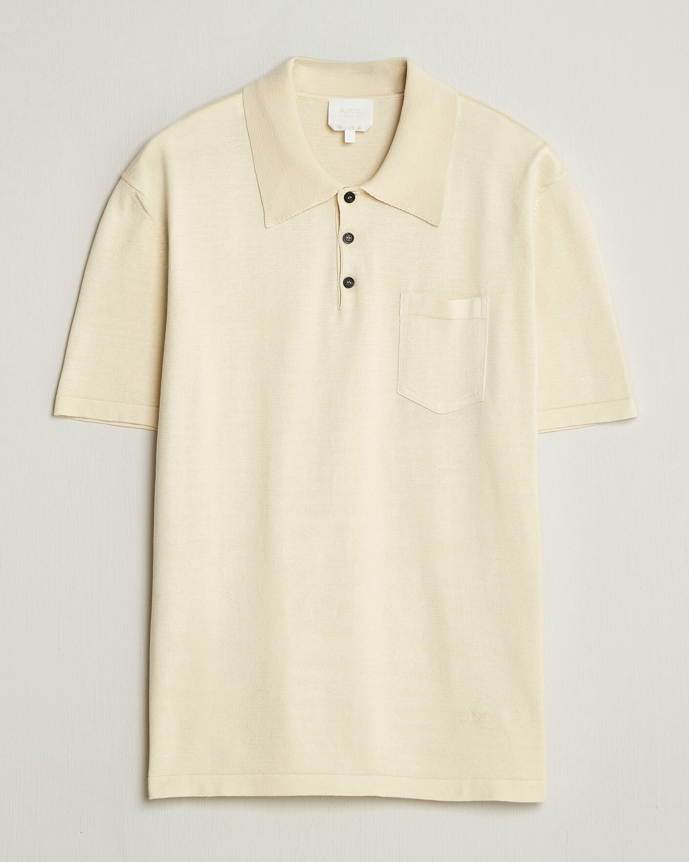 Herre | Polotrøjer | A.P.C. | Colin Knitted Polo Ecru