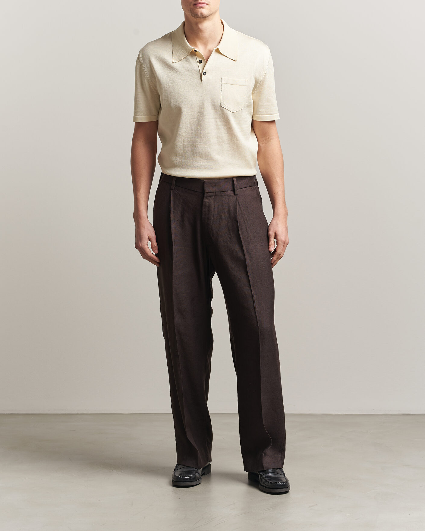 Herre | Polotrøjer | A.P.C. | Colin Knitted Polo Ecru