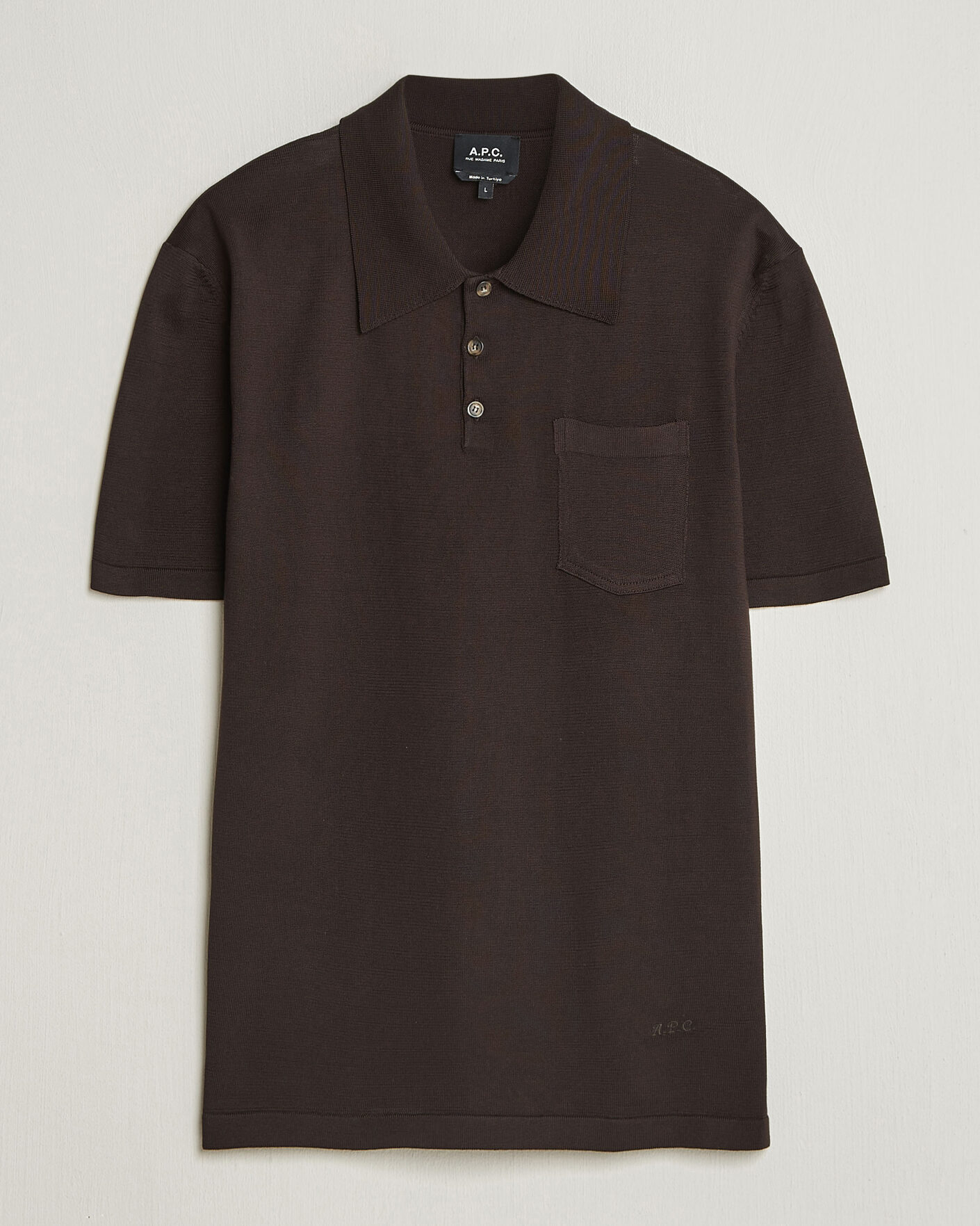 Herre | Polotrøjer | A.P.C. | Colin Knitted Polo Brown