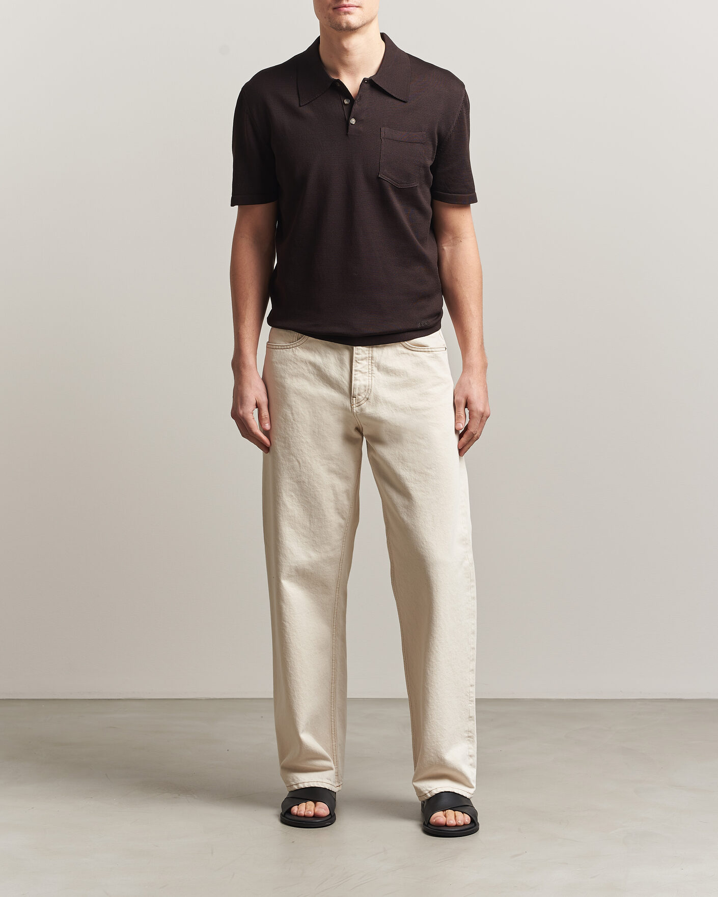 Herre | Polotrøjer | A.P.C. | Colin Knitted Polo Brown