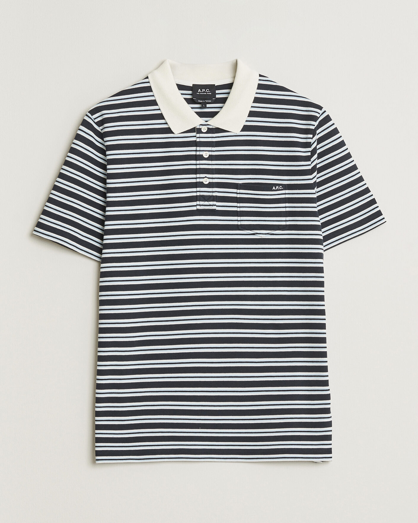 Herre | Polotrøjer | A.P.C. | Oscar Striped Polo Dark Navy