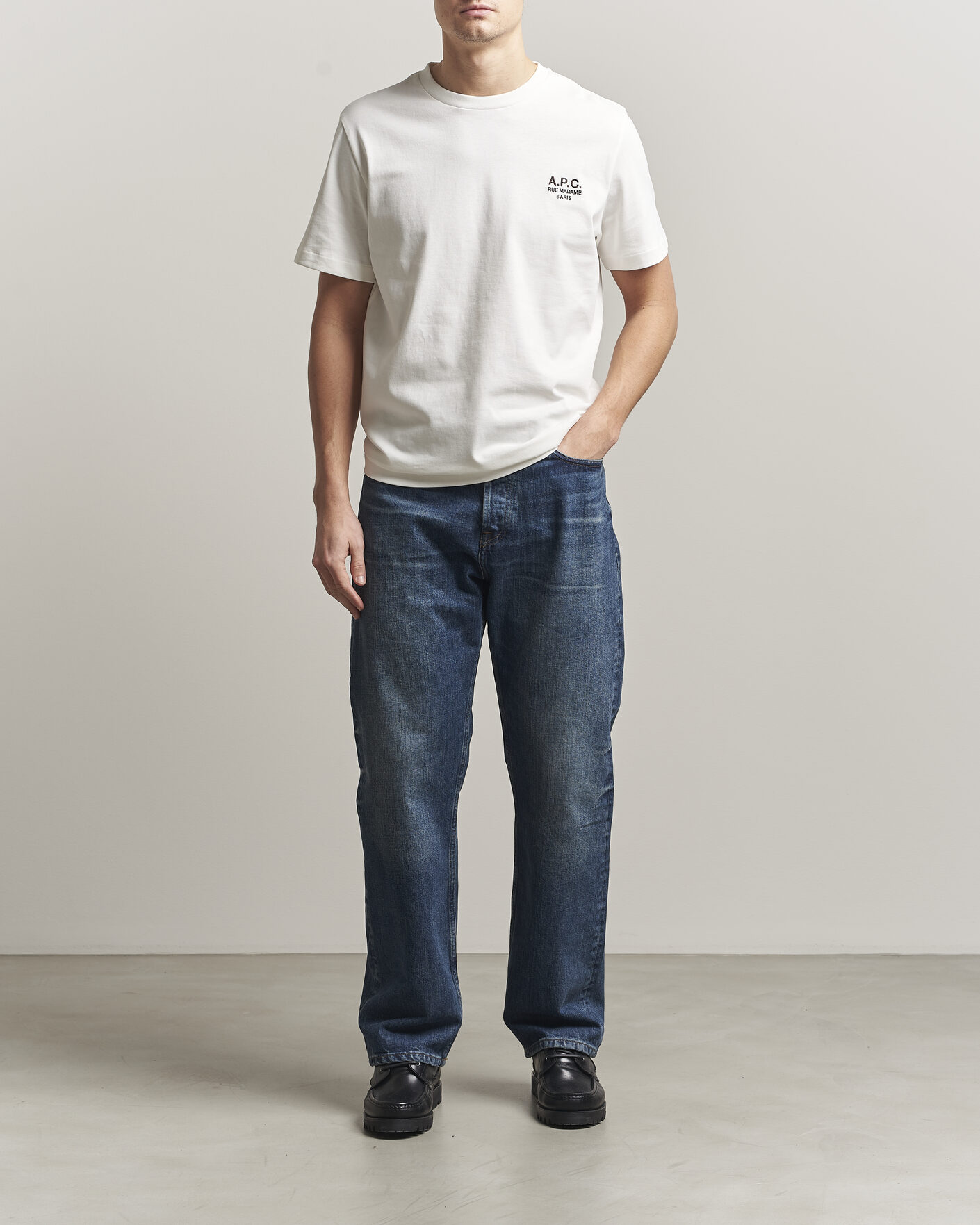 Herre | T-Shirts | A.P.C. | Rue Madame T-Shirt Off White