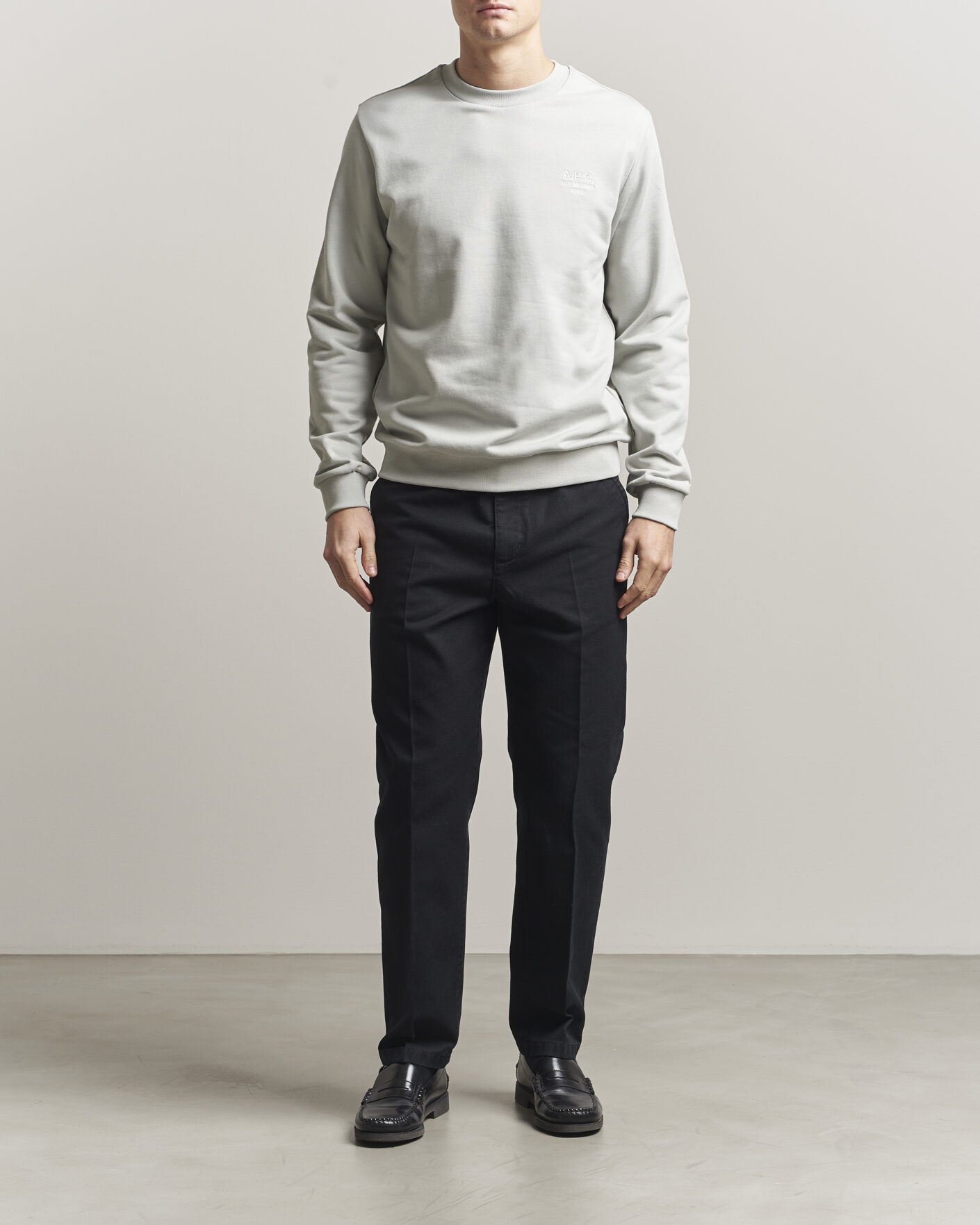 Herre | Trøjer | A.P.C. | Rue Madame Sweatshirt Light Green
