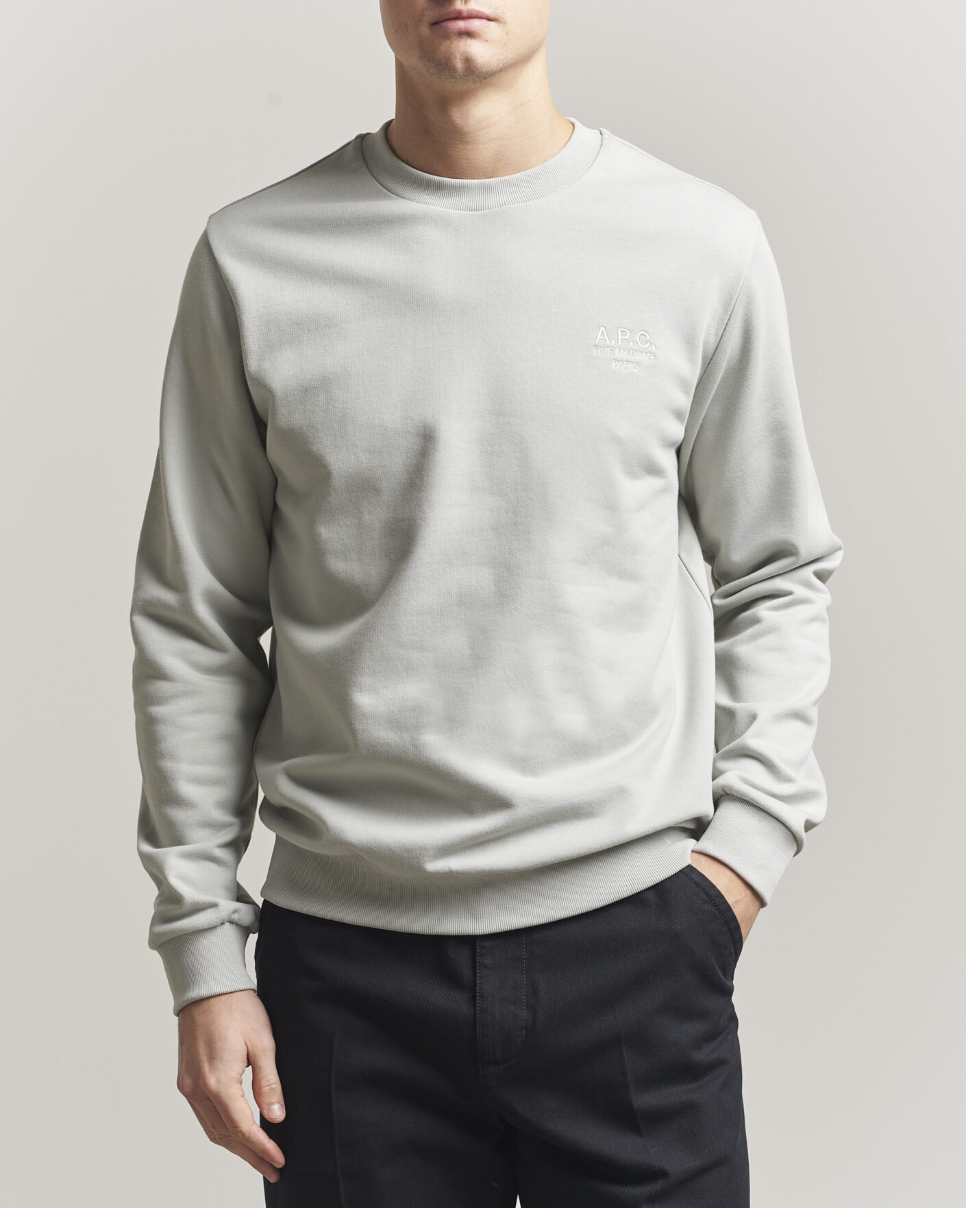 Herre | Trøjer | A.P.C. | Rue Madame Sweatshirt Light Green