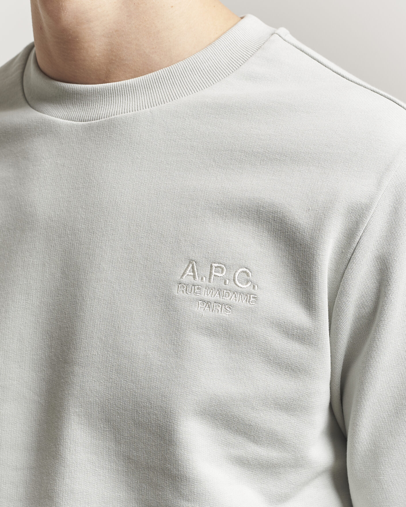 Herre | Trøjer | A.P.C. | Rue Madame Sweatshirt Light Green