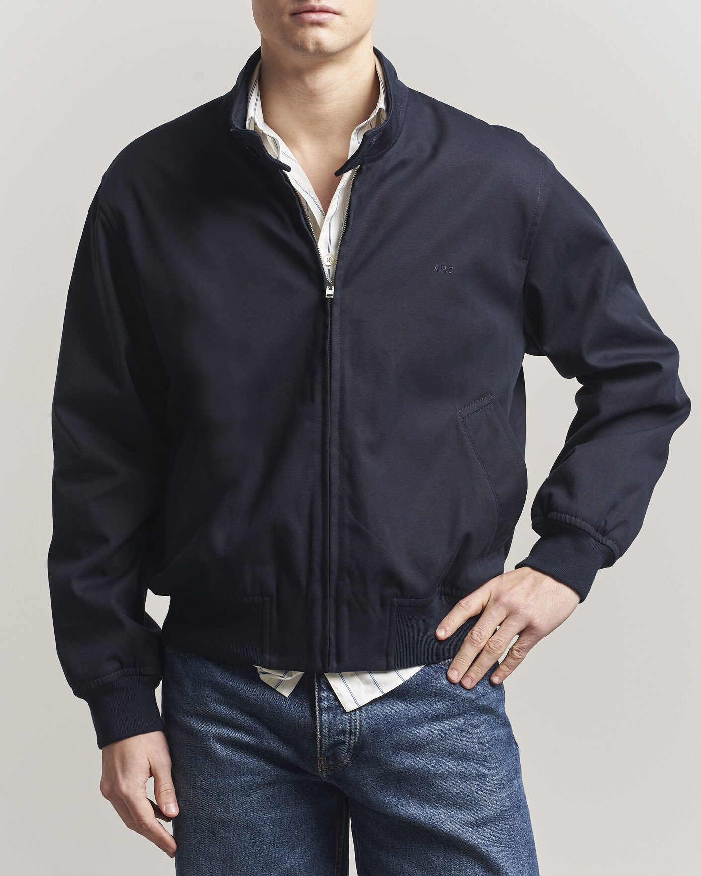 Herre | Jakker | A.P.C. | Zipped Jacket Dark Navy