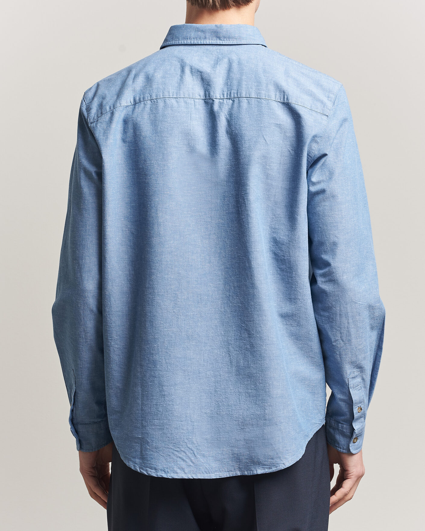 Herre | Skjorter | A.P.C. | Harris Cotton/Linen Shirt Blue