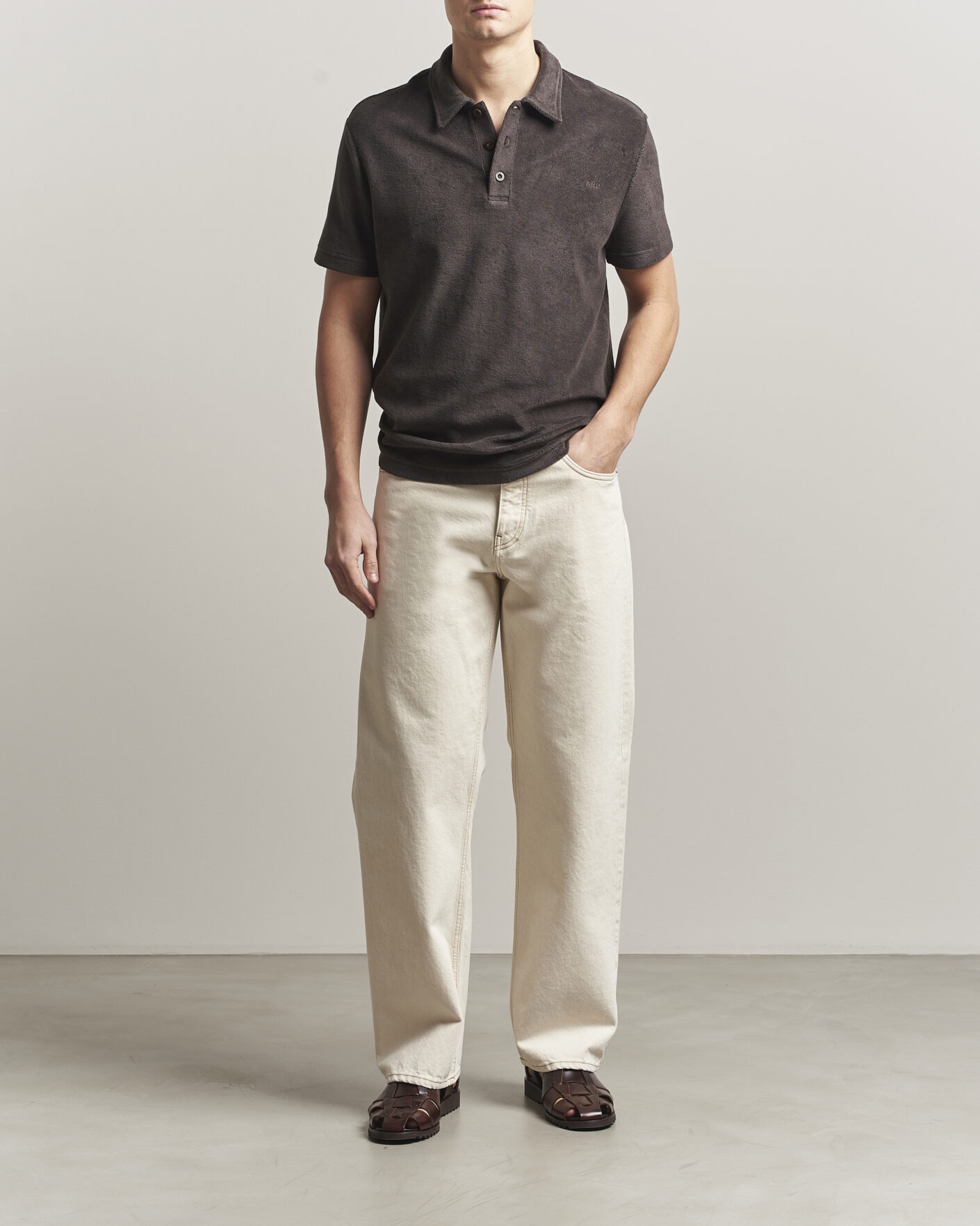 Herre | Polotrøjer | A.P.C. | Julian Cotton Knitted Polo Brown