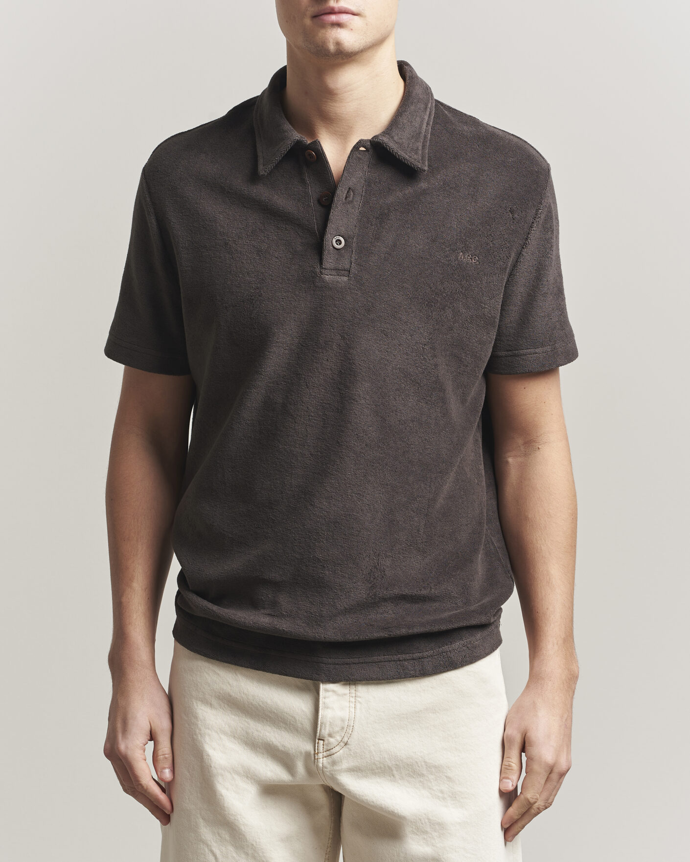 Herre | Polotrøjer | A.P.C. | Julian Cotton Knitted Polo Brown