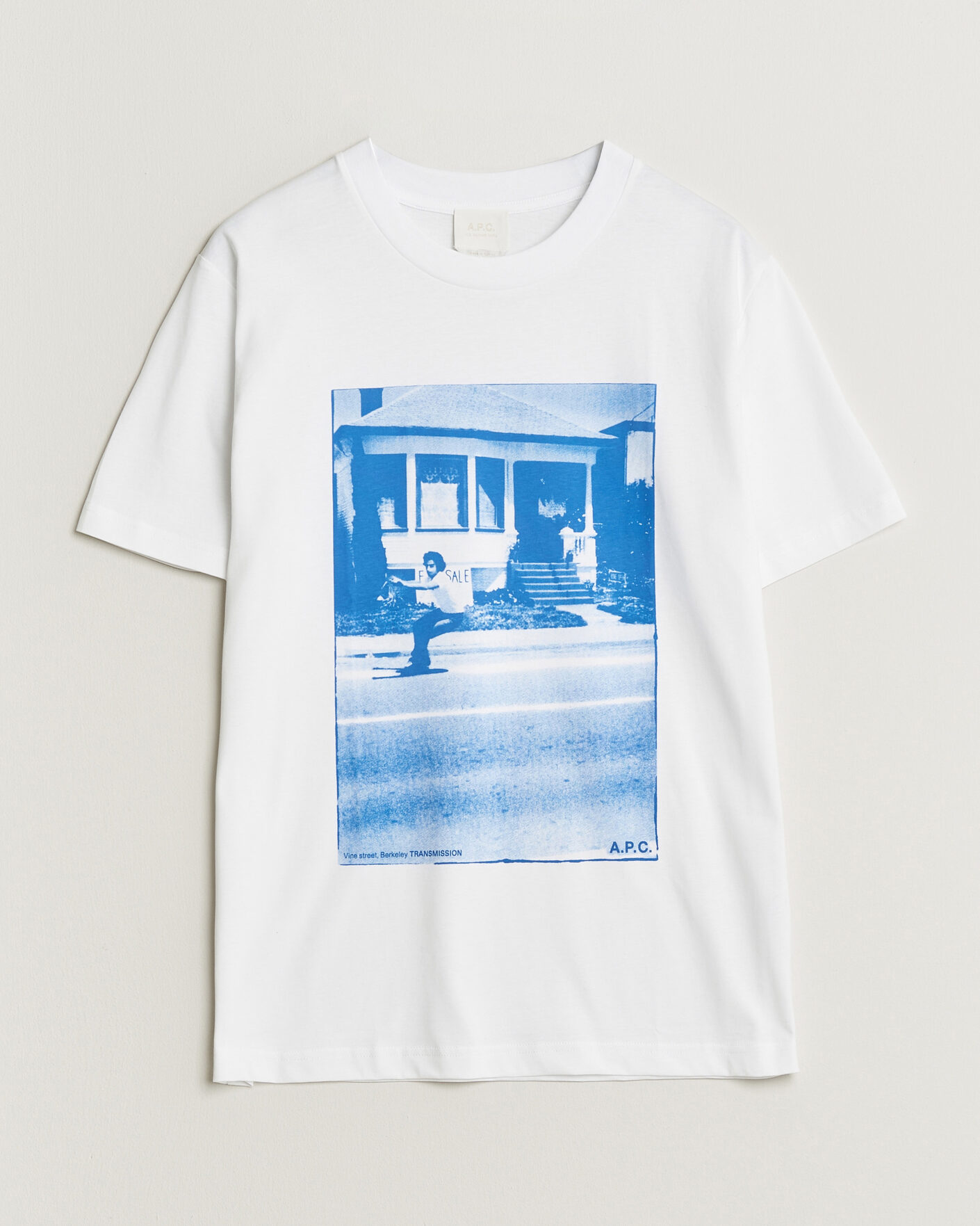 Herre | T-Shirts | A.P.C. | Cali Printed T-Shirt Blue