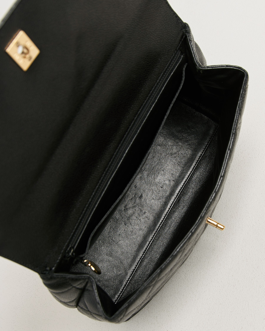 Herre | Pre-Owned & Vintage Bags | Chanel Pre-Owned | Kelly Top Handle Bag Caviar Black