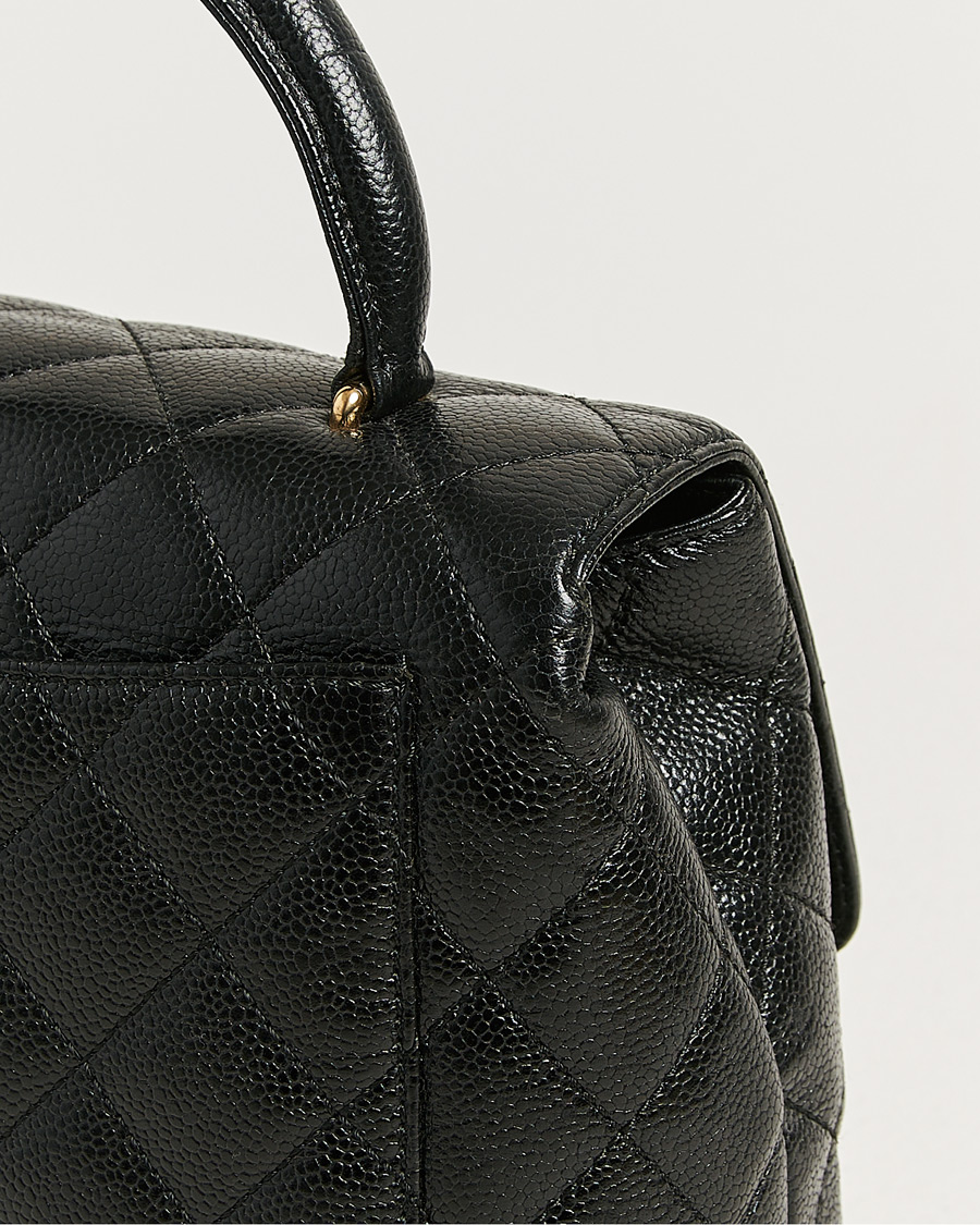 Herre | Pre-Owned & Vintage Bags | Chanel Pre-Owned | Kelly Top Handle Bag Caviar Black