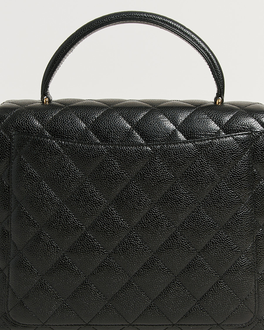 Herre | Pre-Owned & Vintage Bags | Chanel Pre-Owned | Kelly Top Handle Bag Caviar Black