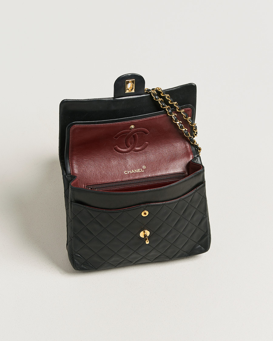Herre | Pre-Owned & Vintage Bags | Chanel Pre-Owned | Classic Double Flap Small Lamskin Black