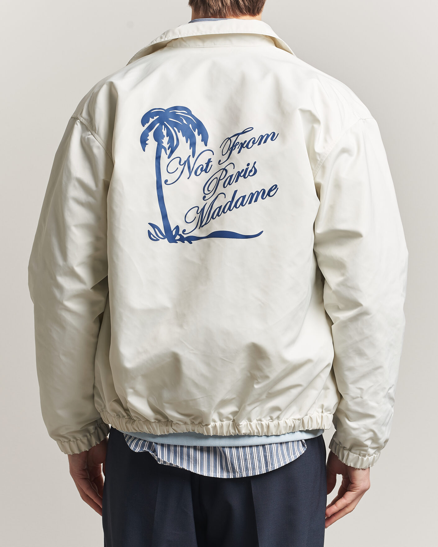 Herre | Jakker | Drôle de Monsieur | Palmier Slogan Coach Jacket Off White