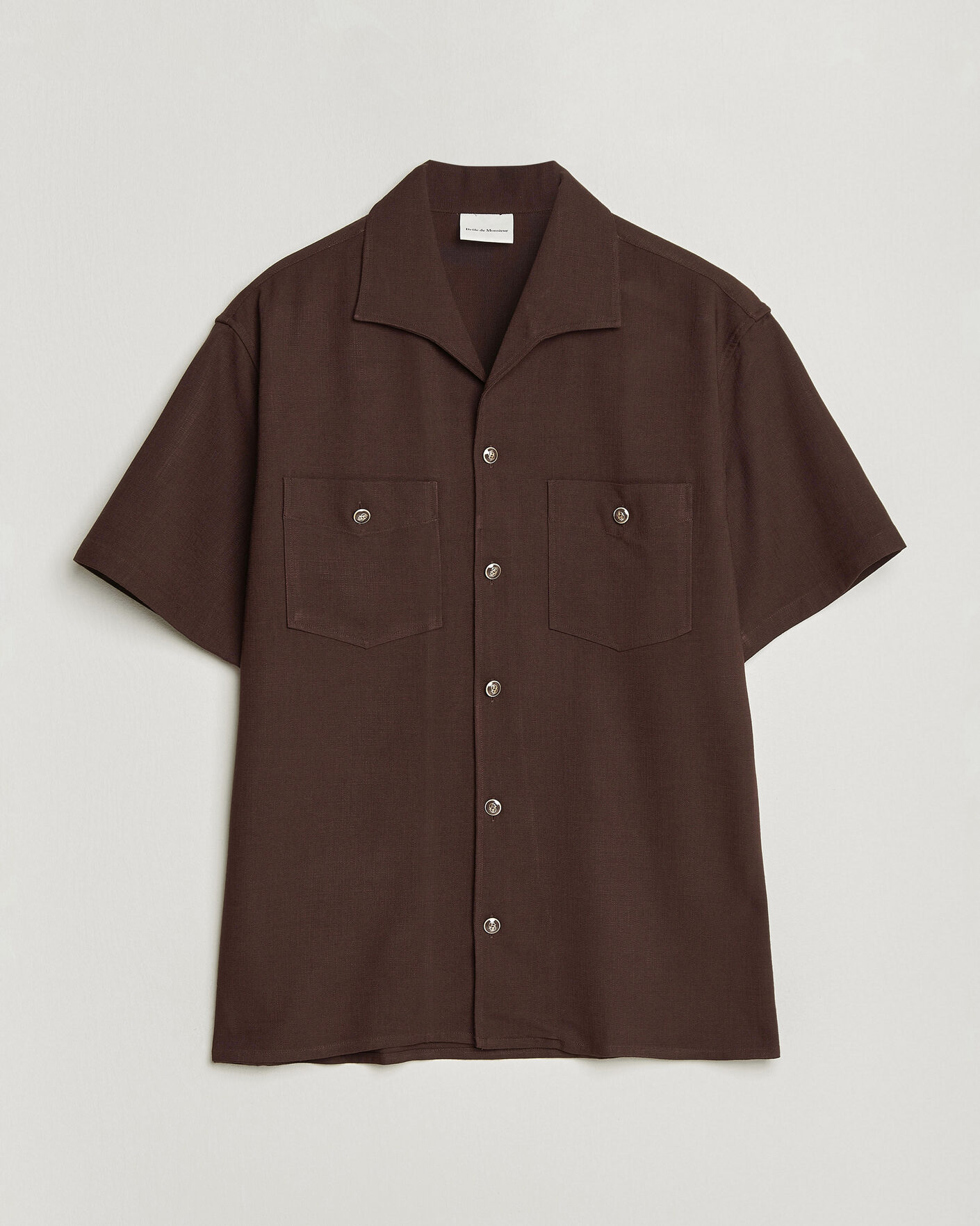 Herre | Skjorter | Drôle de Monsieur | Viscose Resort Shirt Brown