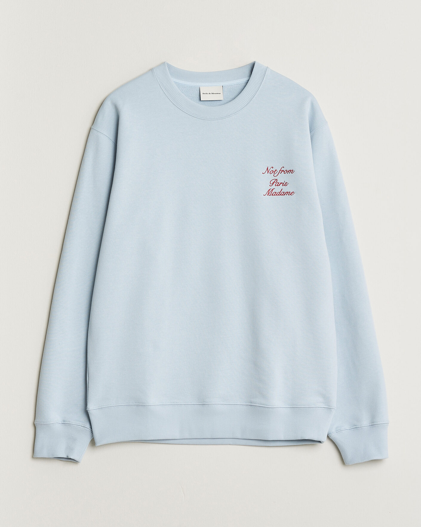 Herre | Trøjer | Drôle de Monsieur | Slogan Cursive Sweatshirt Light Blue