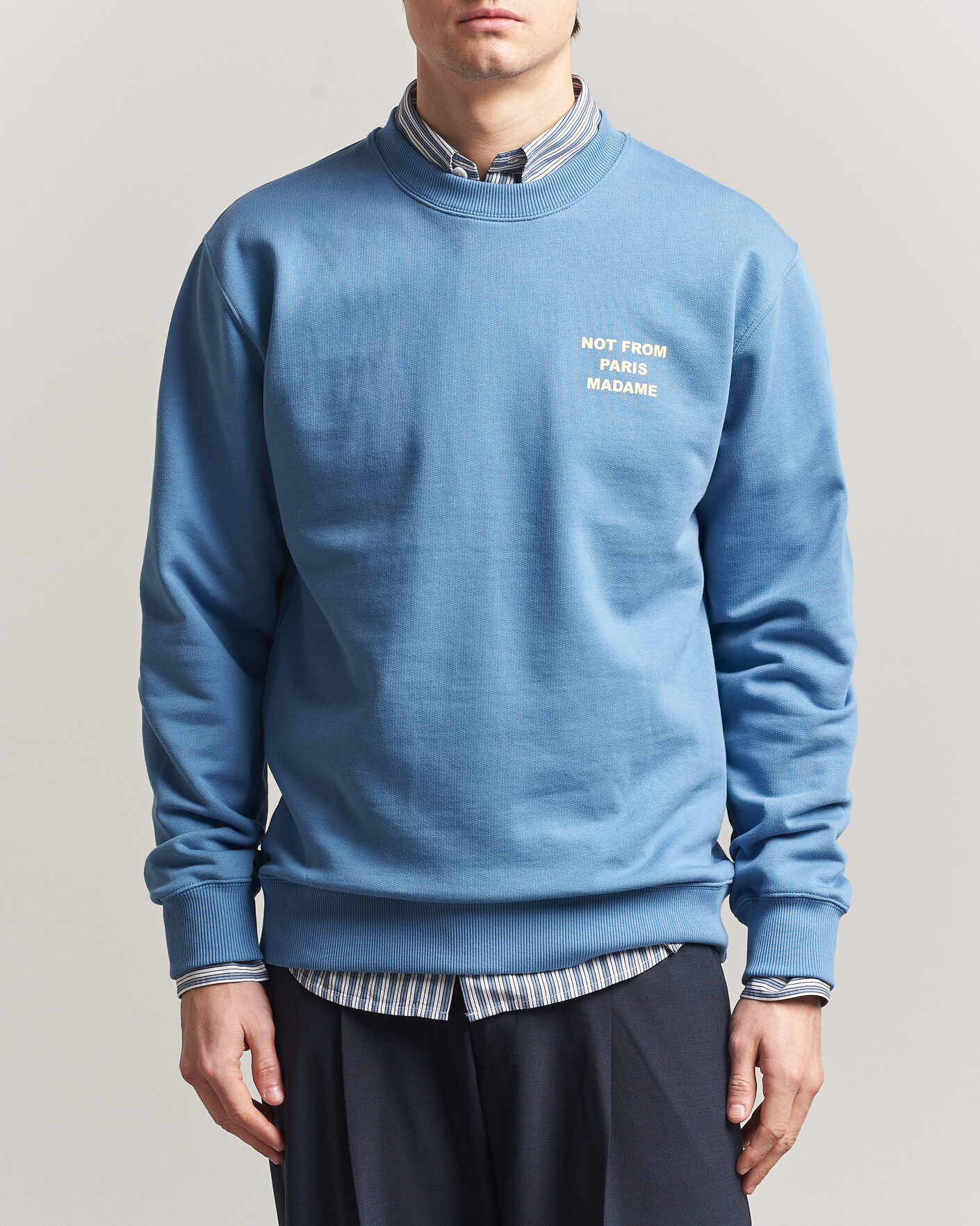 Herre | Trøjer | Drôle de Monsieur | Slogan Sweatshirt Atlantic Blue