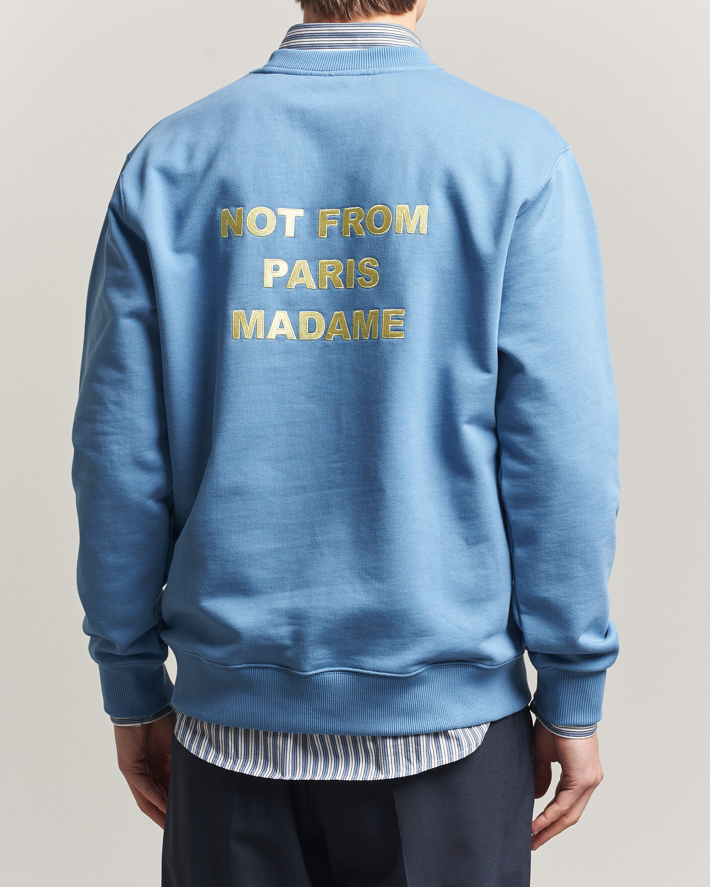 Herre | Trøjer | Drôle de Monsieur | Slogan Sweatshirt Atlantic Blue