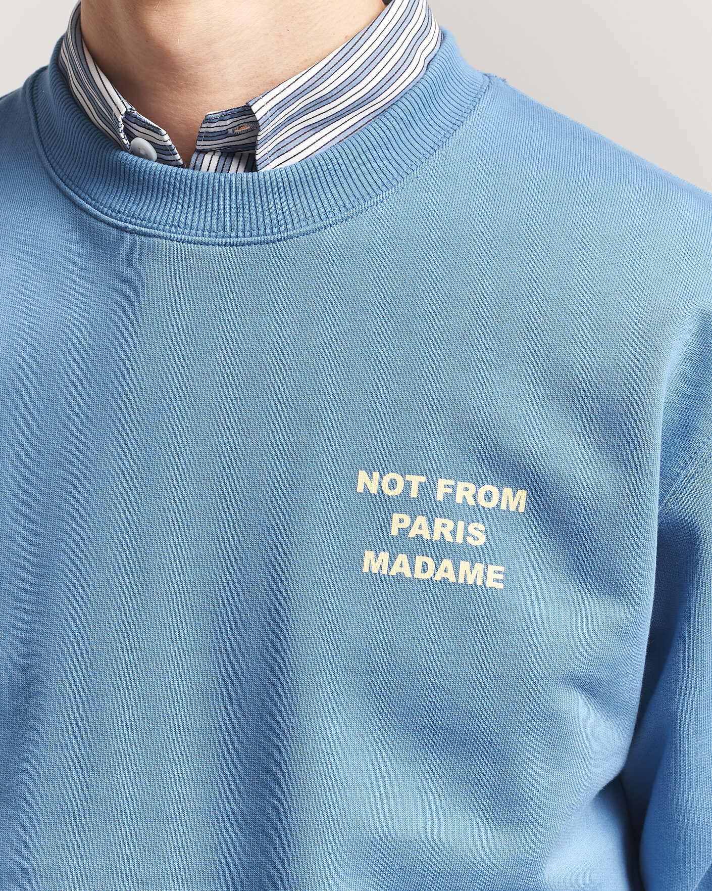 Herre | Trøjer | Drôle de Monsieur | Slogan Sweatshirt Atlantic Blue