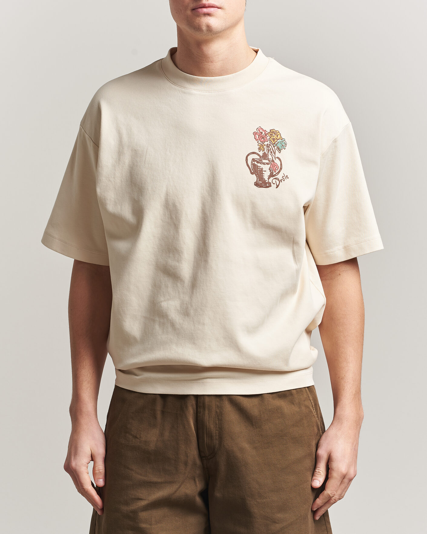 Herre | T-Shirts | Drôle de Monsieur | Vase Havana T-Shirt Sand