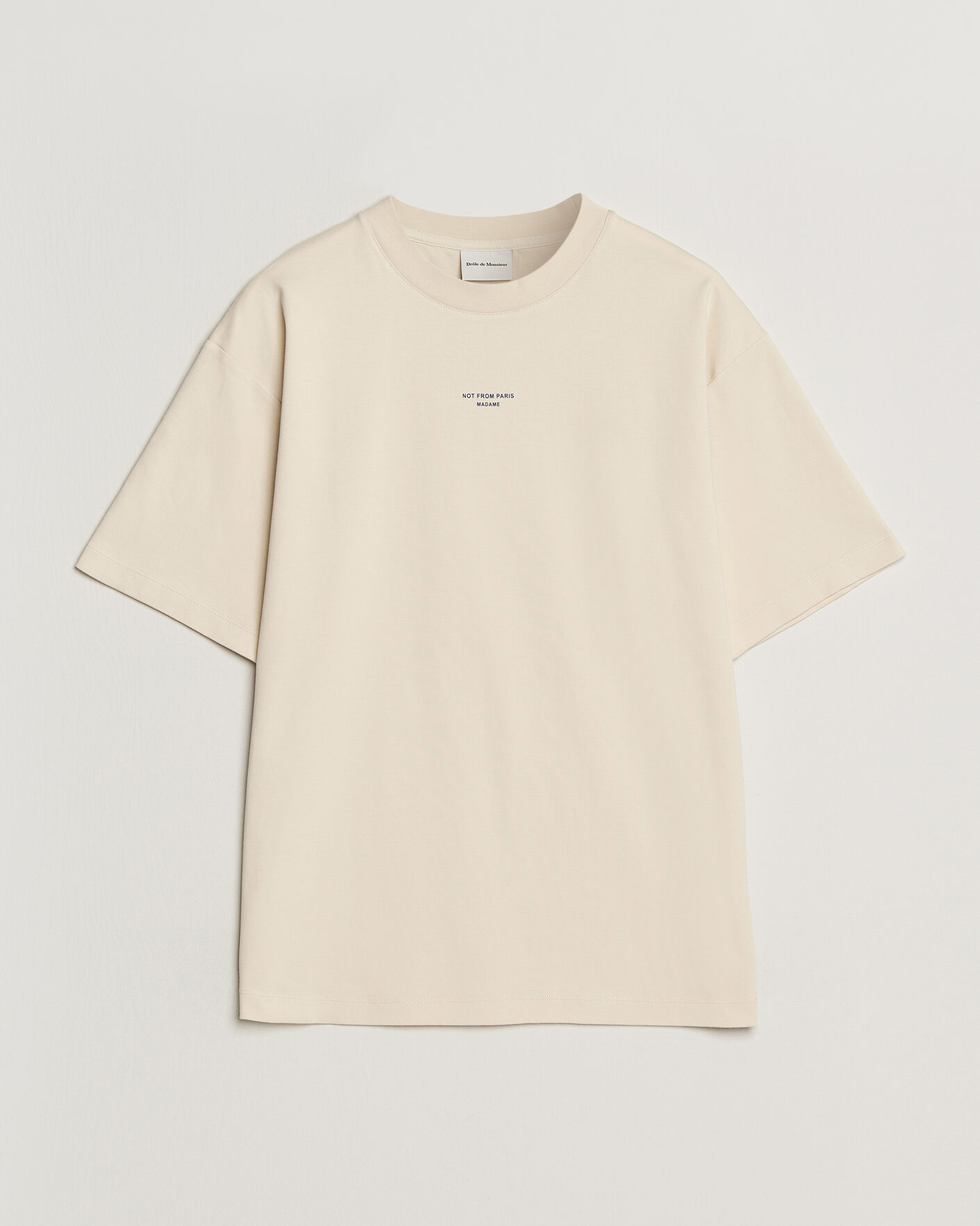 Herre | T-Shirts | Drôle de Monsieur | Classic Slogan T-Shirt Sand