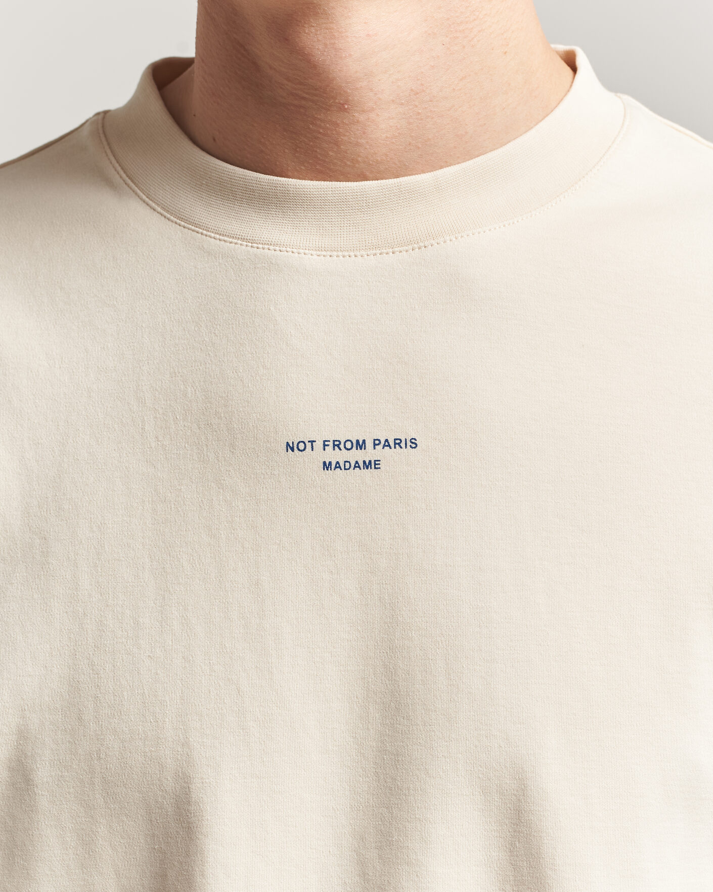 Herre | T-Shirts | Drôle de Monsieur | Classic Slogan T-Shirt Sand