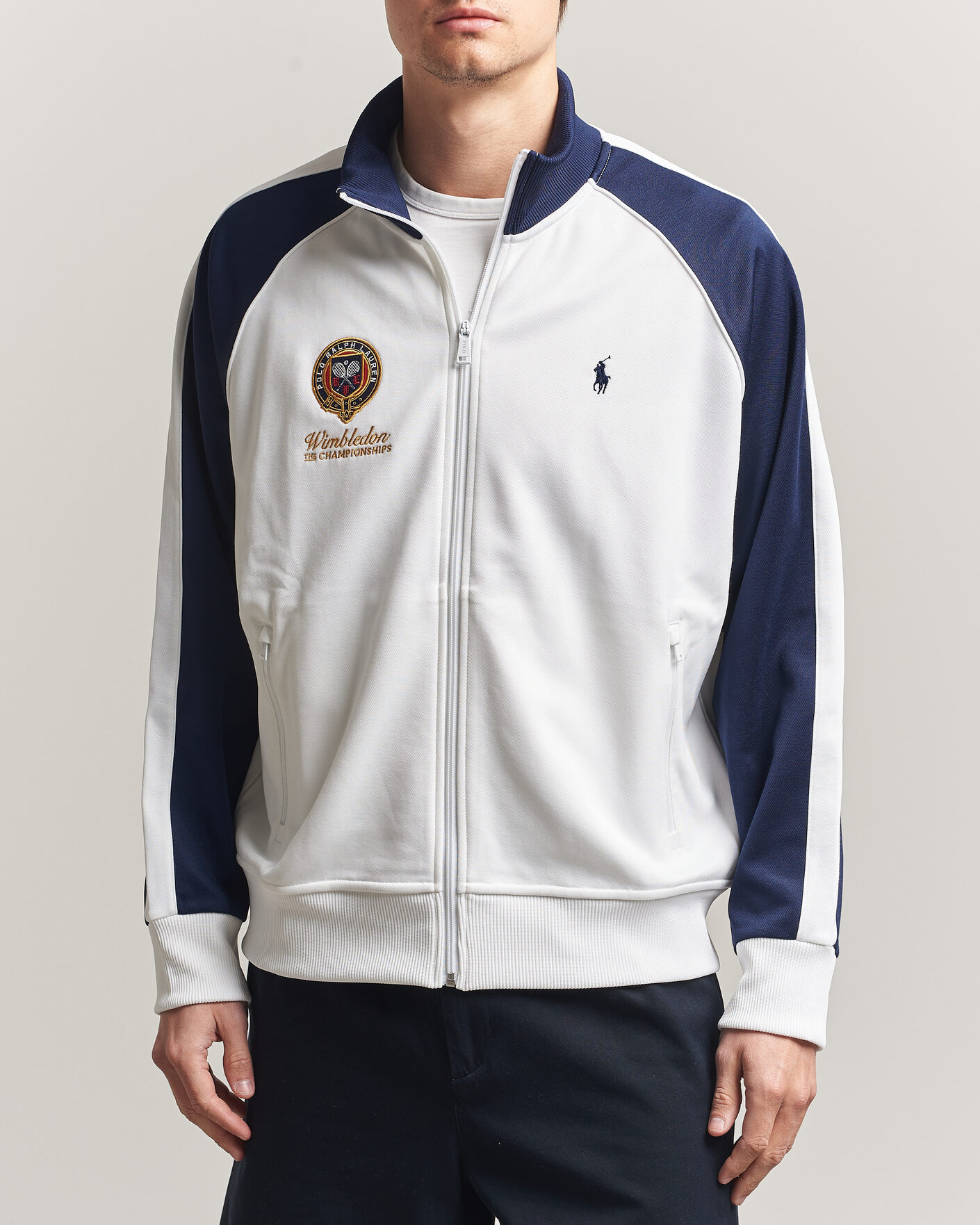Herre | Trøjer | Polo Ralph Lauren | Full Zip Pullover Ceramic White