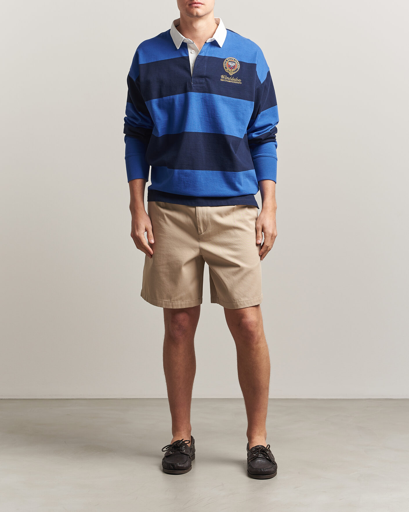 Herre | Trøjer | Polo Ralph Lauren | Striped Rugby Pullover Collegiate Blue