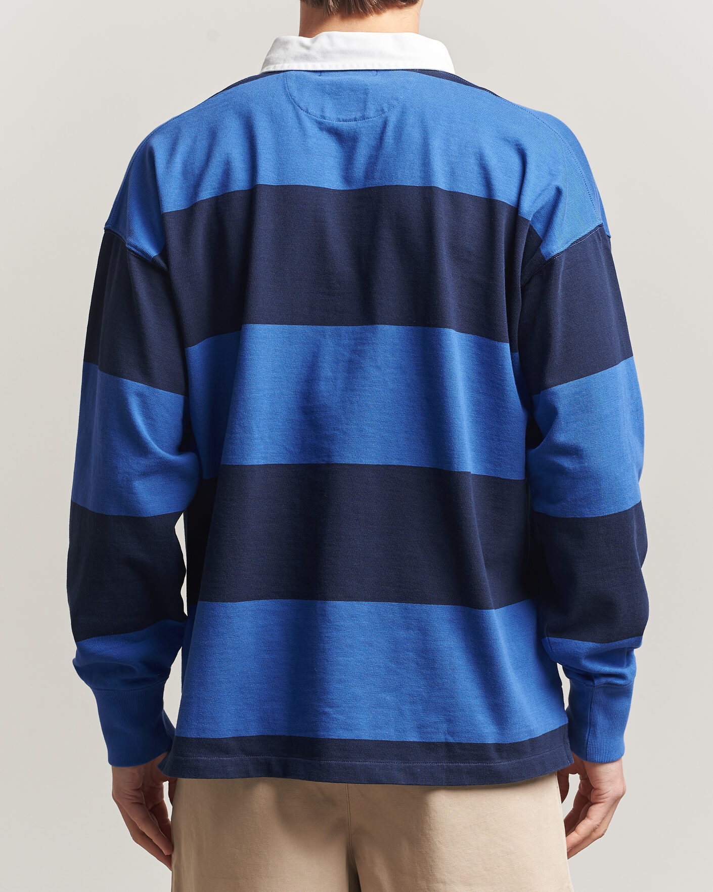 Herre | Trøjer | Polo Ralph Lauren | Striped Rugby Pullover Collegiate Blue