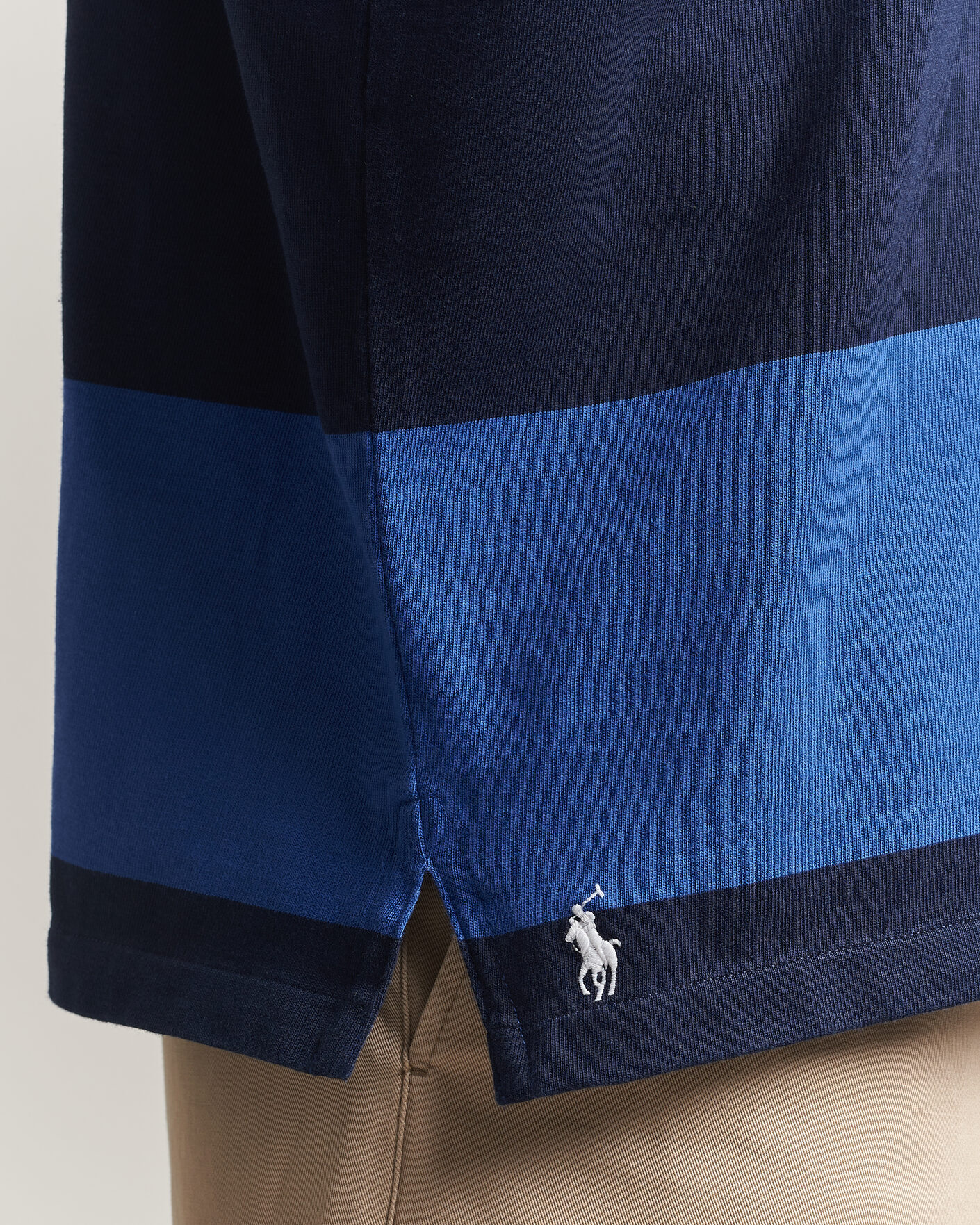 Herre | Trøjer | Polo Ralph Lauren | Striped Rugby Pullover Collegiate Blue