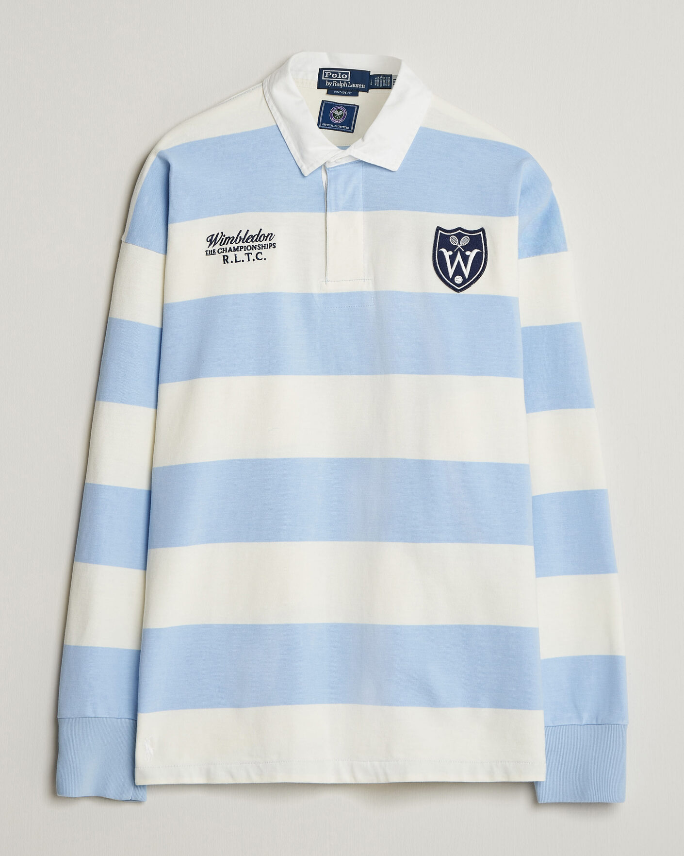 Herre | Trøjer | Polo Ralph Lauren | Striped Rugby Pullover Office Blue/Deckwash White
