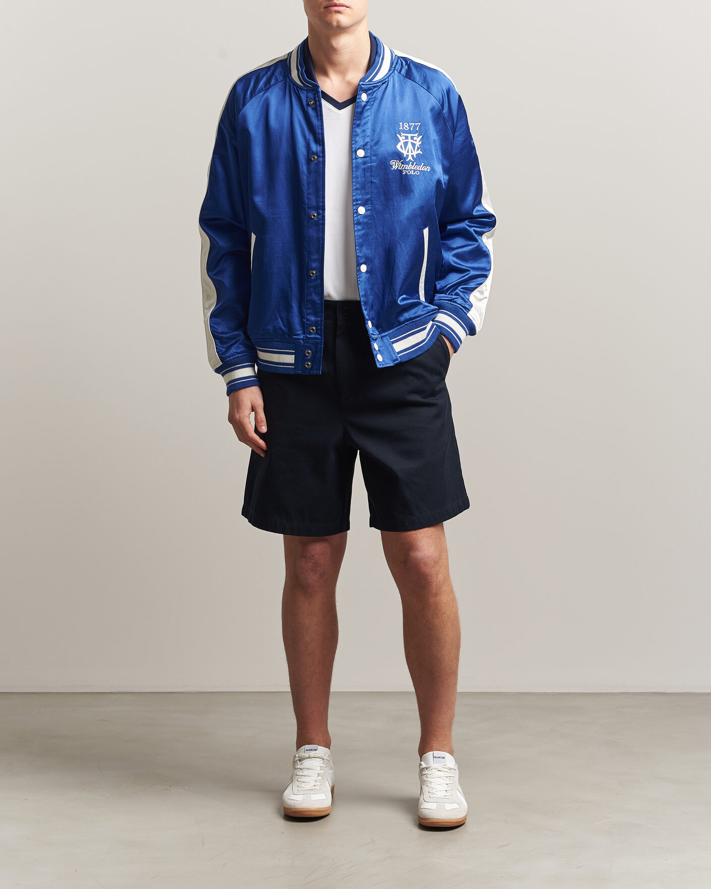 Herre | Jakker | Polo Ralph Lauren | Championship Bomber Jacket Graphic Royal/White