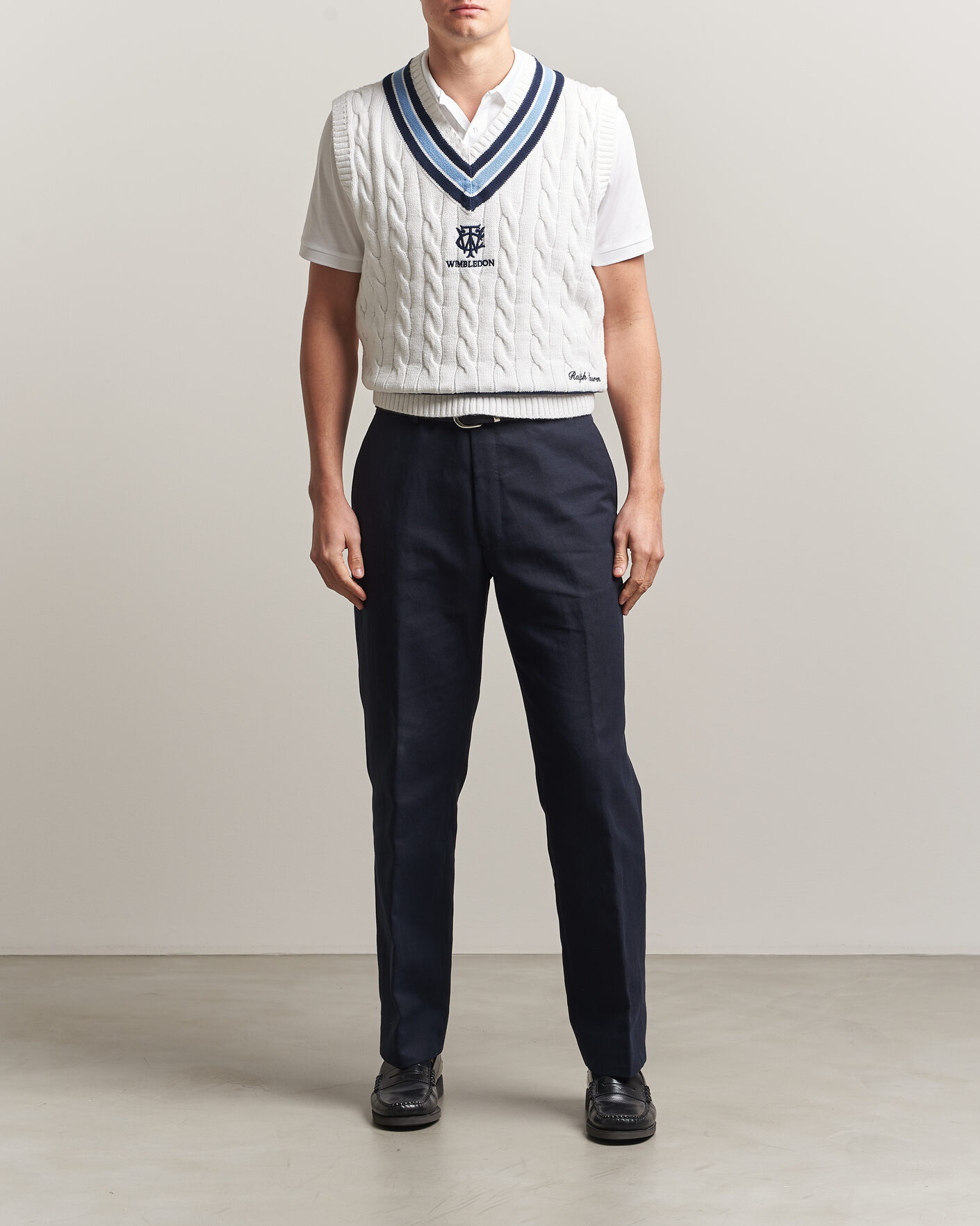 Herre | Trøjer | Polo Ralph Lauren | Cotton Cable Vest Cream Combo