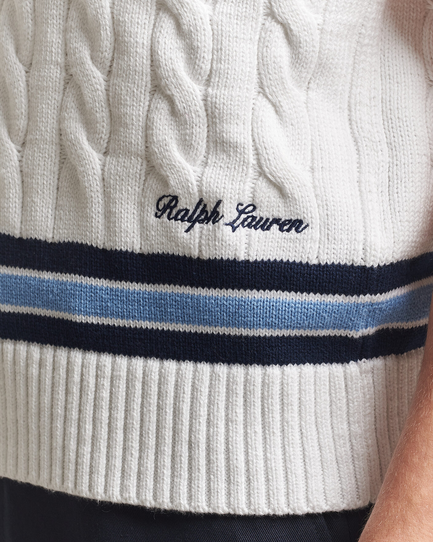 Herre | Trøjer | Polo Ralph Lauren | Cotton Cable Vest Cream Combo