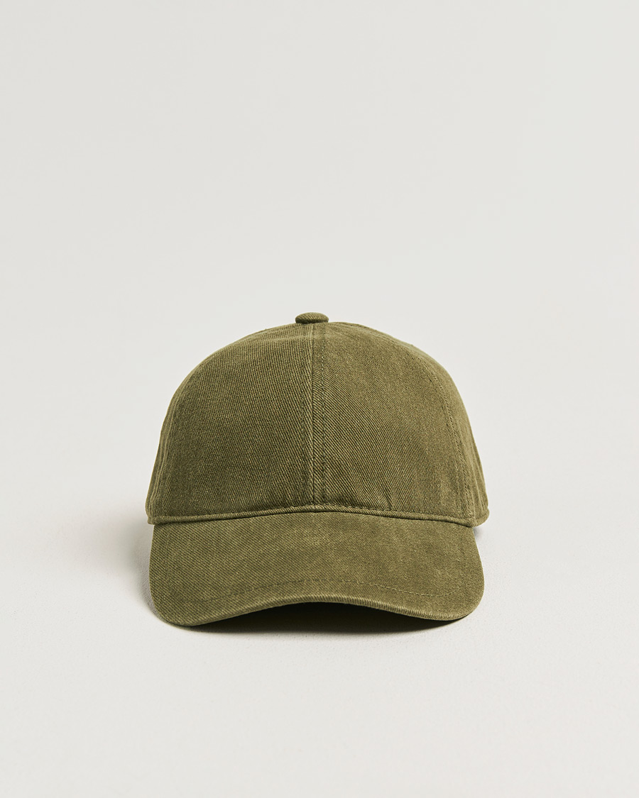 Herre | Hatte & kasketter | Tiger of Sweden | Hent Washed Cap Kalamata Green