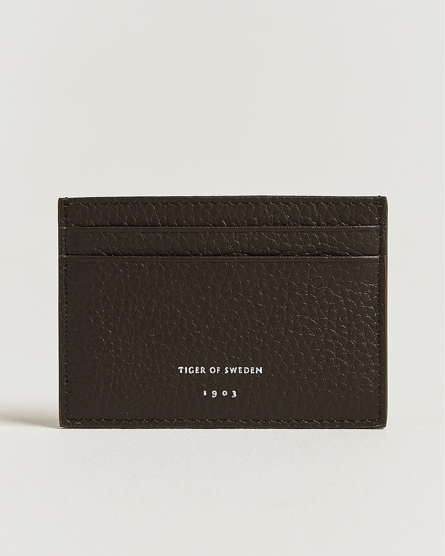 Herre | Punge | Tiger of Sweden | Wharf Leather Card Holder Dark Brown