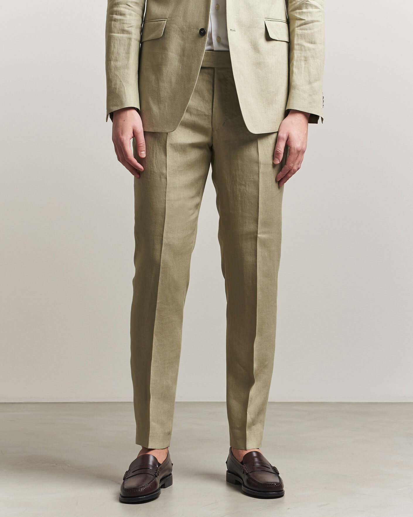 Herre | Bukser | Tiger of Sweden | Tenuta Linen Suit Trousers Mole