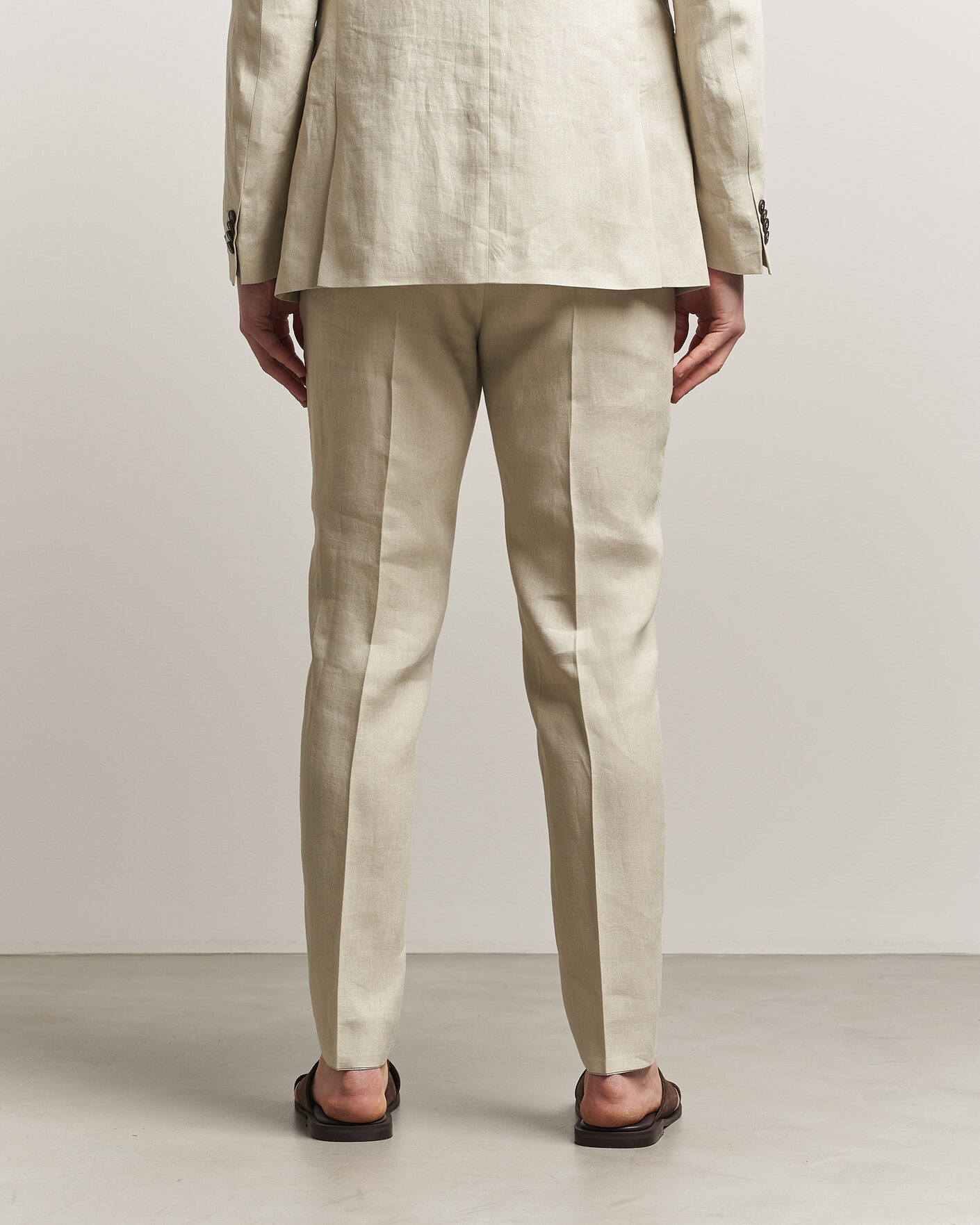 Herre | Bukser | Tiger of Sweden | Tenuta Linen Suit Trousers Cream Sand